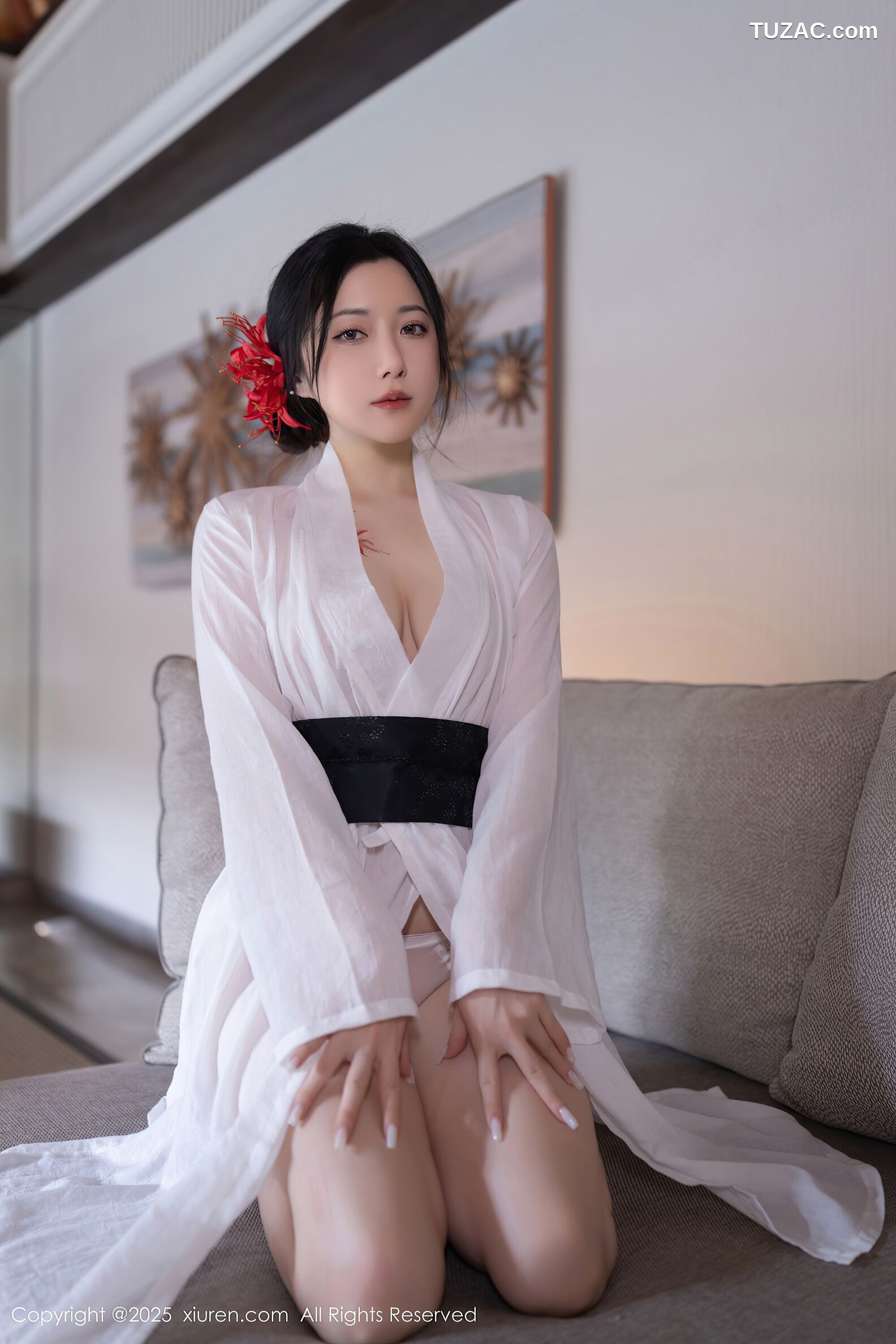 XiuRen秀人网-10514-鱼子酱Fish-日式白纱和服美胸玉腿-2025.07.04
