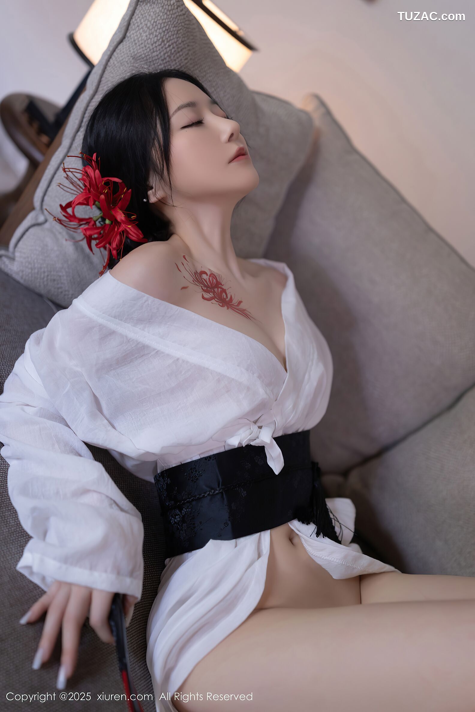 XiuRen秀人网-10514-鱼子酱Fish-日式白纱和服美胸玉腿-2025.07.04