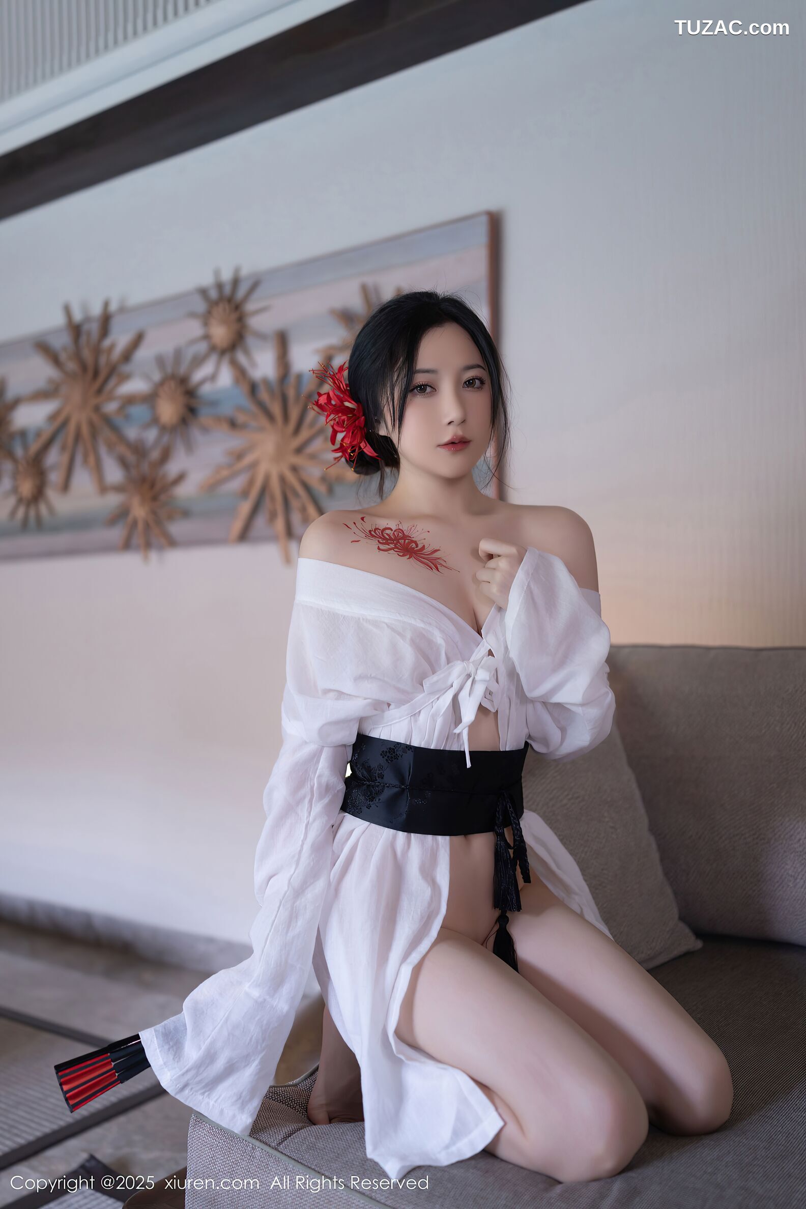 XiuRen秀人网-10514-鱼子酱Fish-日式白纱和服美胸玉腿-2025.07.04