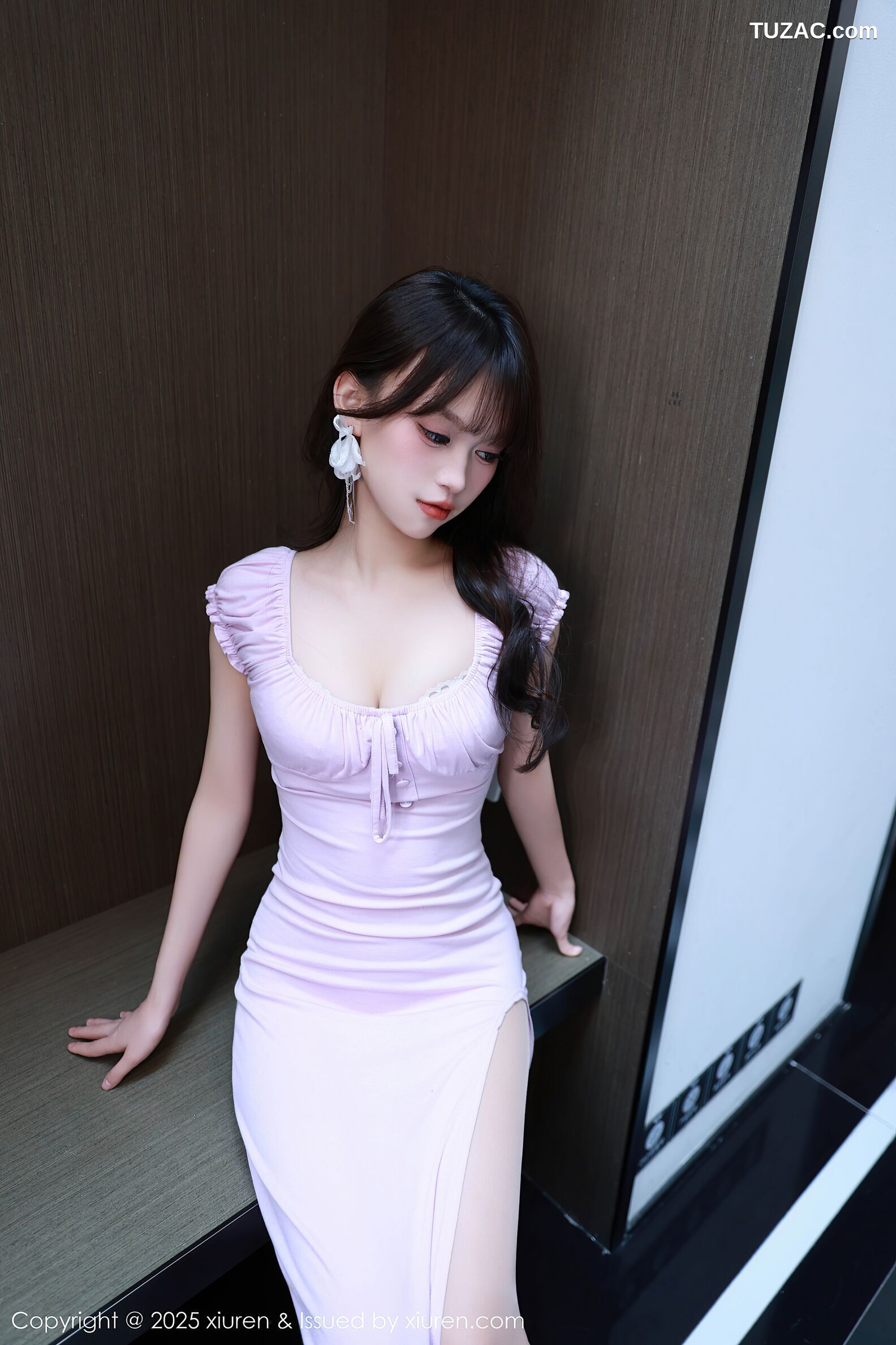 XiuRen秀人网-10532-糯咪-紫色长裙白蕾丝内衣-2025.07.10
