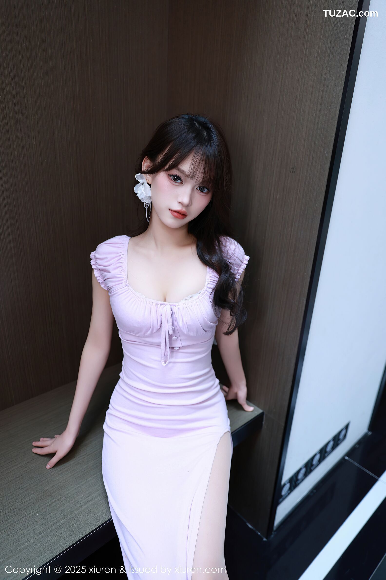 XiuRen秀人网-10532-糯咪-紫色长裙白蕾丝内衣-2025.07.10