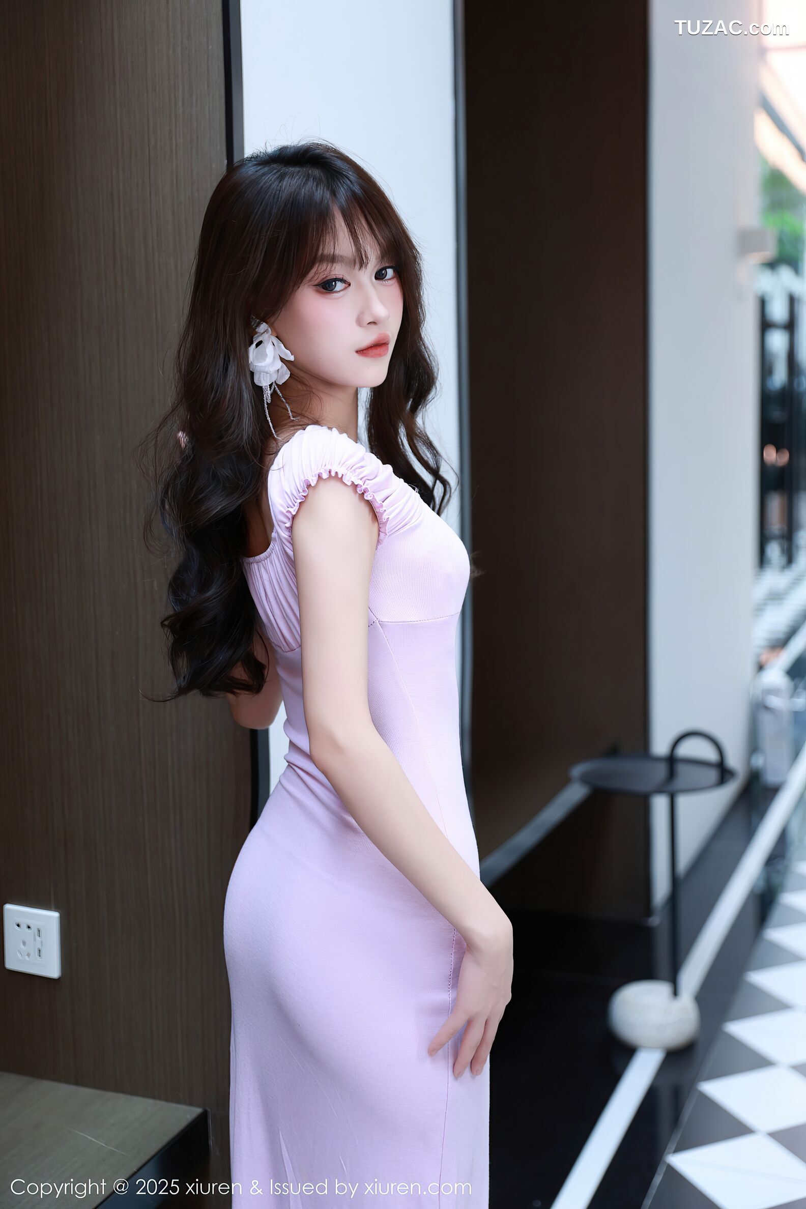 XiuRen秀人网-10532-糯咪-紫色长裙白蕾丝内衣-2025.07.10