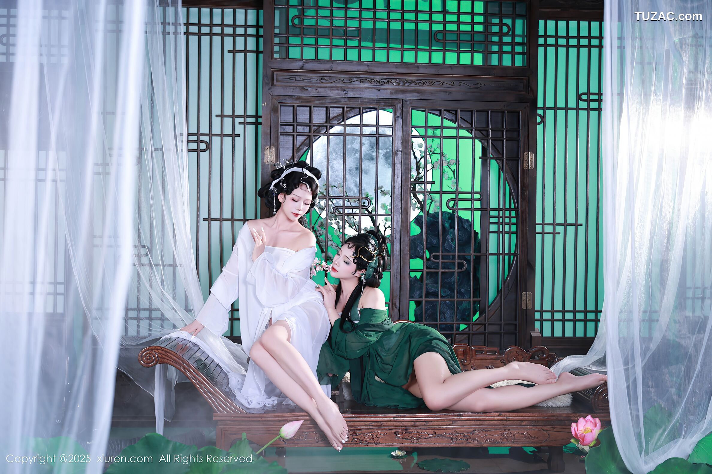 XiuRen秀人网-10561-南乔-玫瑰我爱你-古风姐妹花《青蛇》主题-2025.07.18