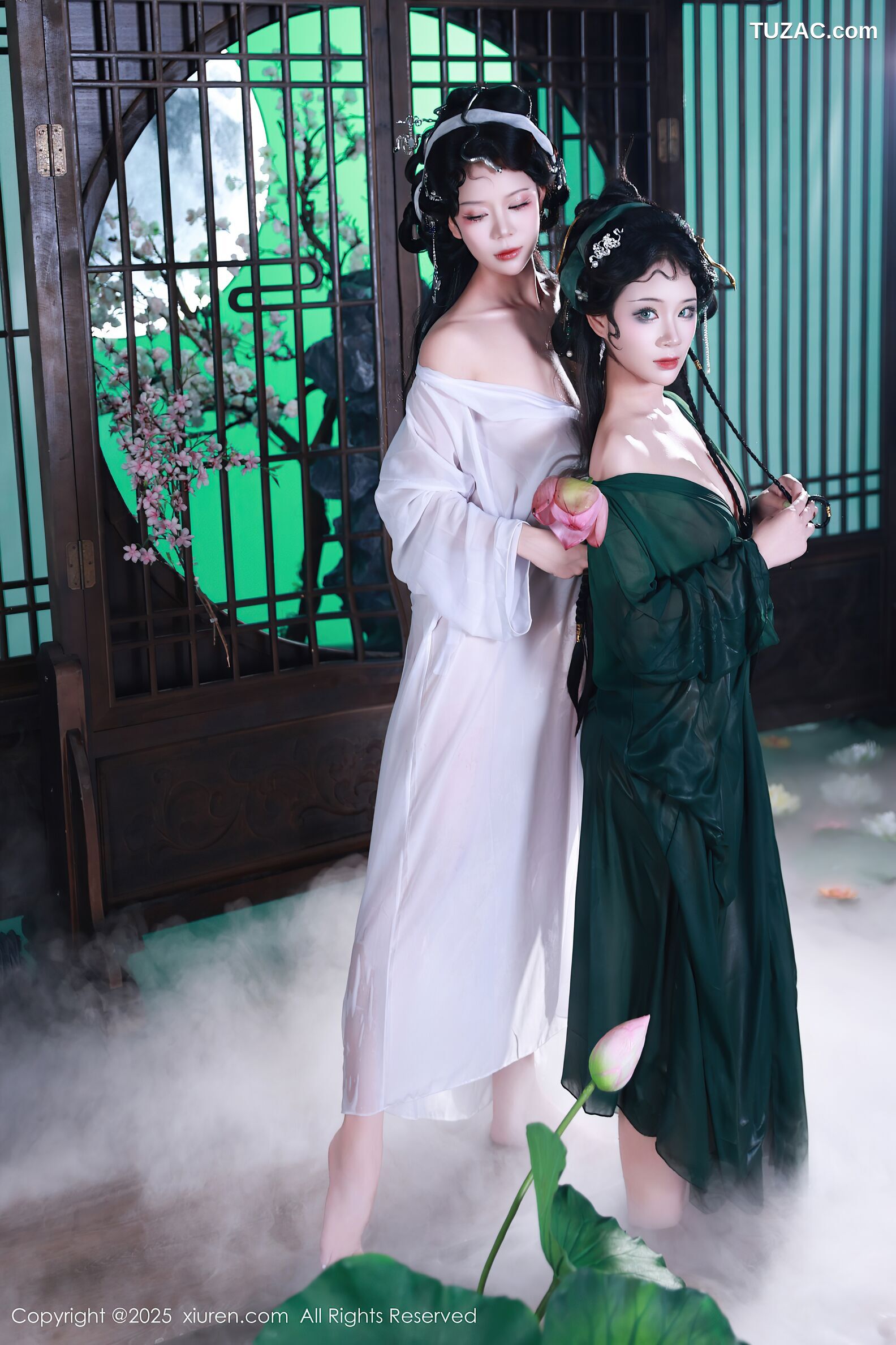 XiuRen秀人网-10561-南乔-玫瑰我爱你-古风姐妹花《青蛇》主题-2025.07.18