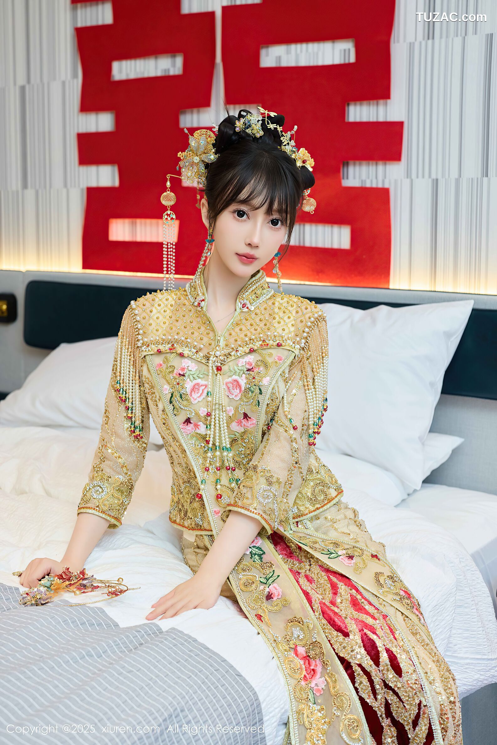 XiuRen秀人网-10567-玥儿玥er-金色新娘装诱惑-2025.07.21