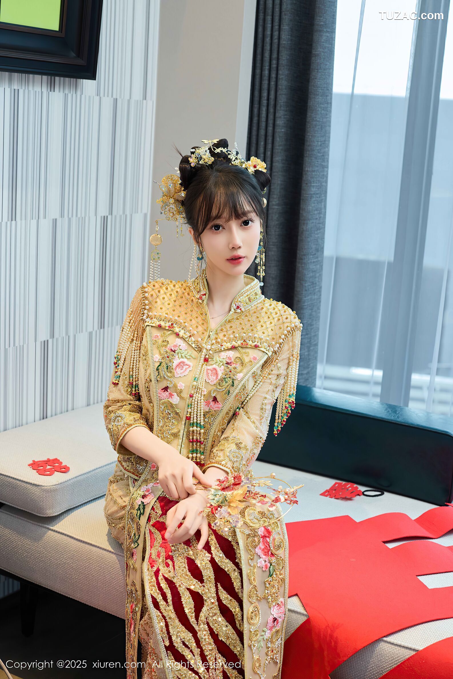 XiuRen秀人网-10567-玥儿玥er-金色新娘装诱惑-2025.07.21