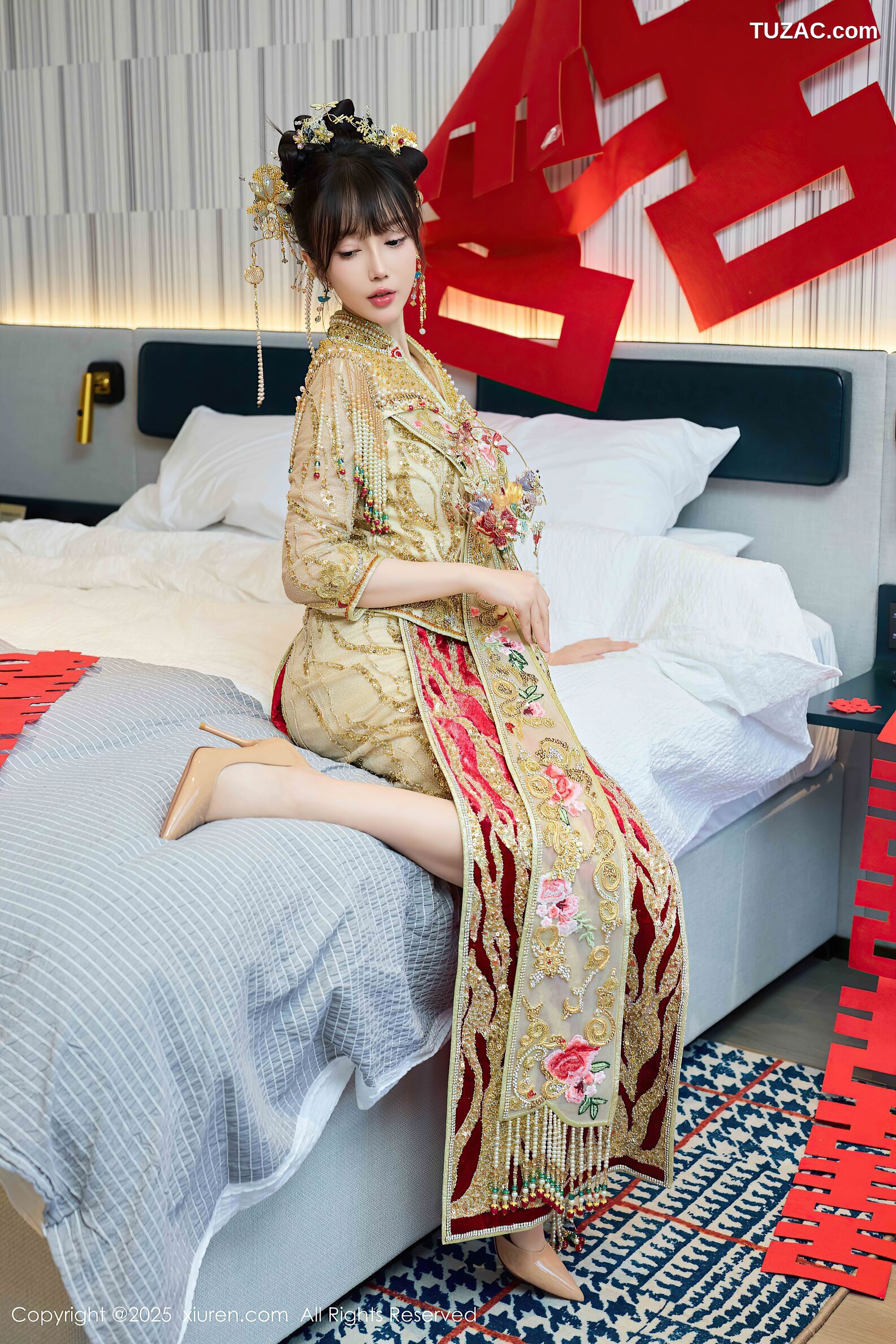 XiuRen秀人网-10567-玥儿玥er-金色新娘装诱惑-2025.07.21