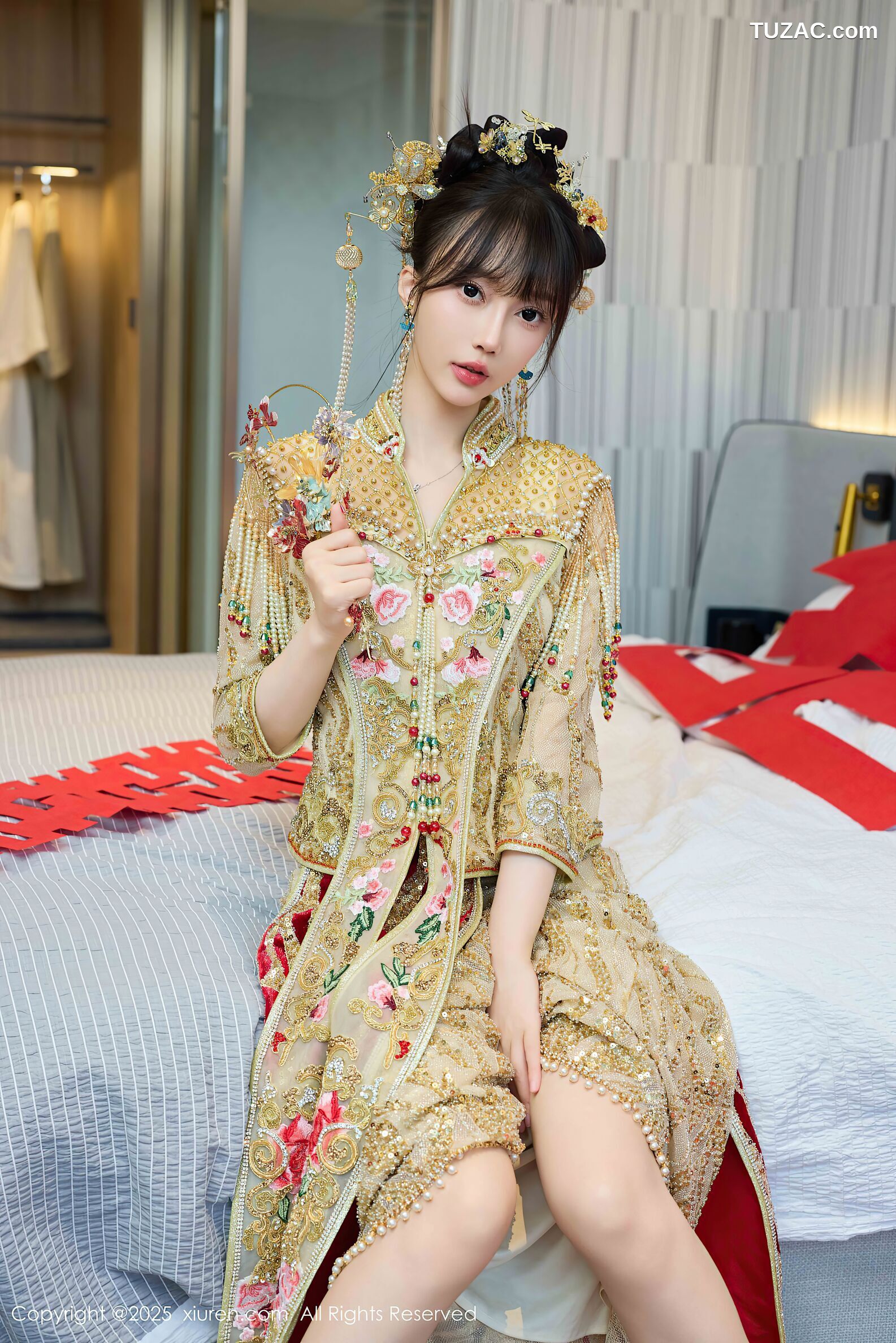 XiuRen秀人网-10567-玥儿玥er-金色新娘装诱惑-2025.07.21