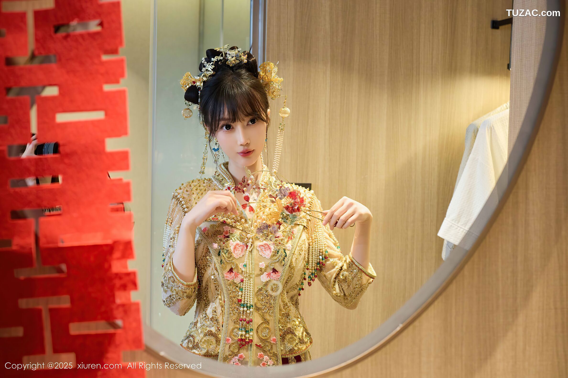 XiuRen秀人网-10567-玥儿玥er-金色新娘装诱惑-2025.07.21