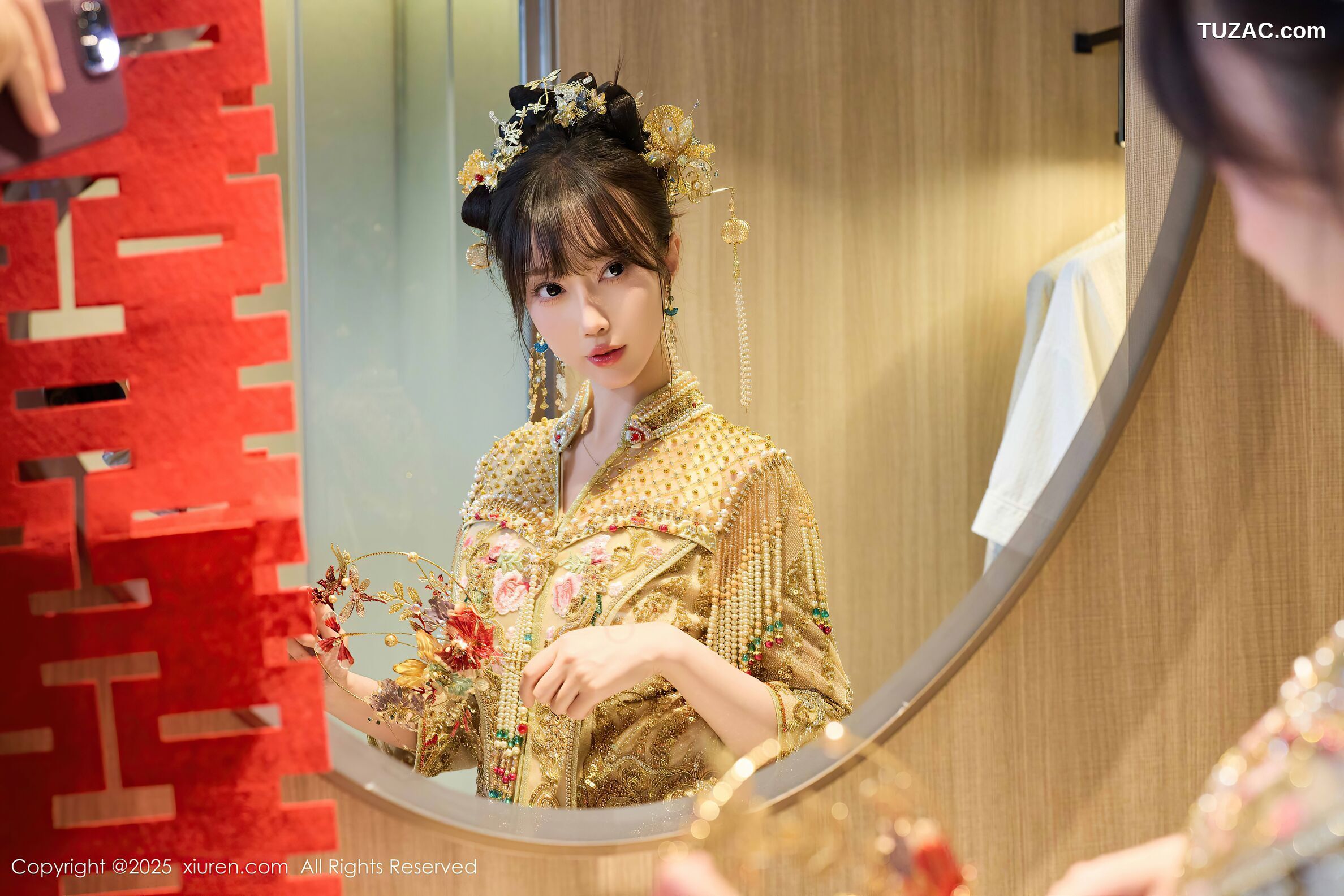 XiuRen秀人网-10567-玥儿玥er-金色新娘装诱惑-2025.07.21