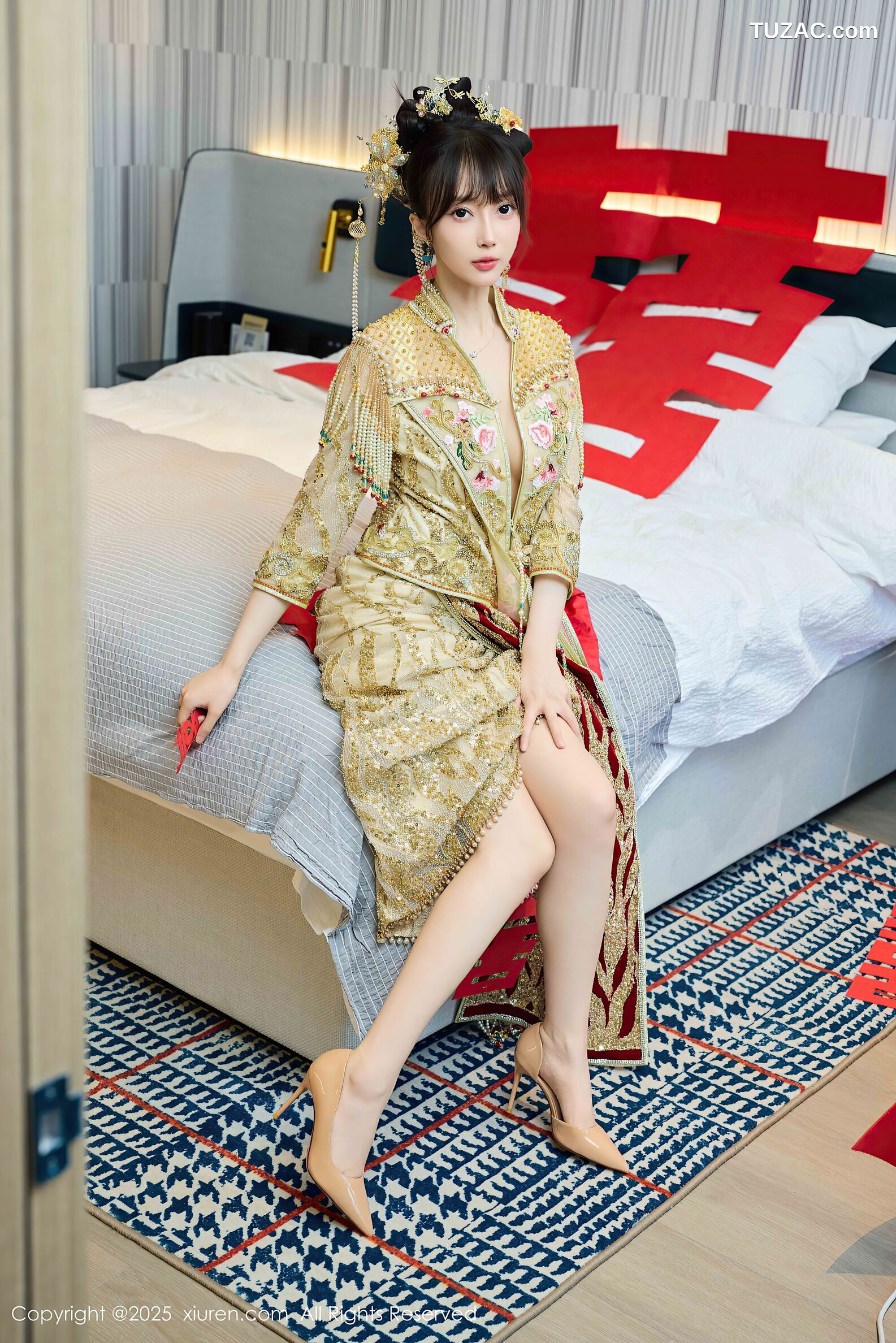 XiuRen秀人网-10567-玥儿玥er-金色新娘装诱惑-2025.07.21