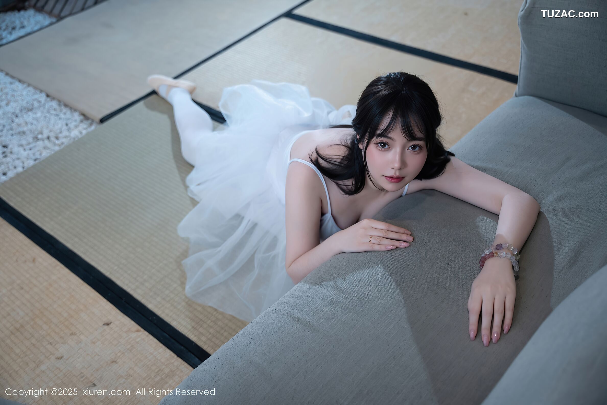 XiuRen秀人网-10575-软情-白色芭蕾服爆乳白丝-2025.07.23