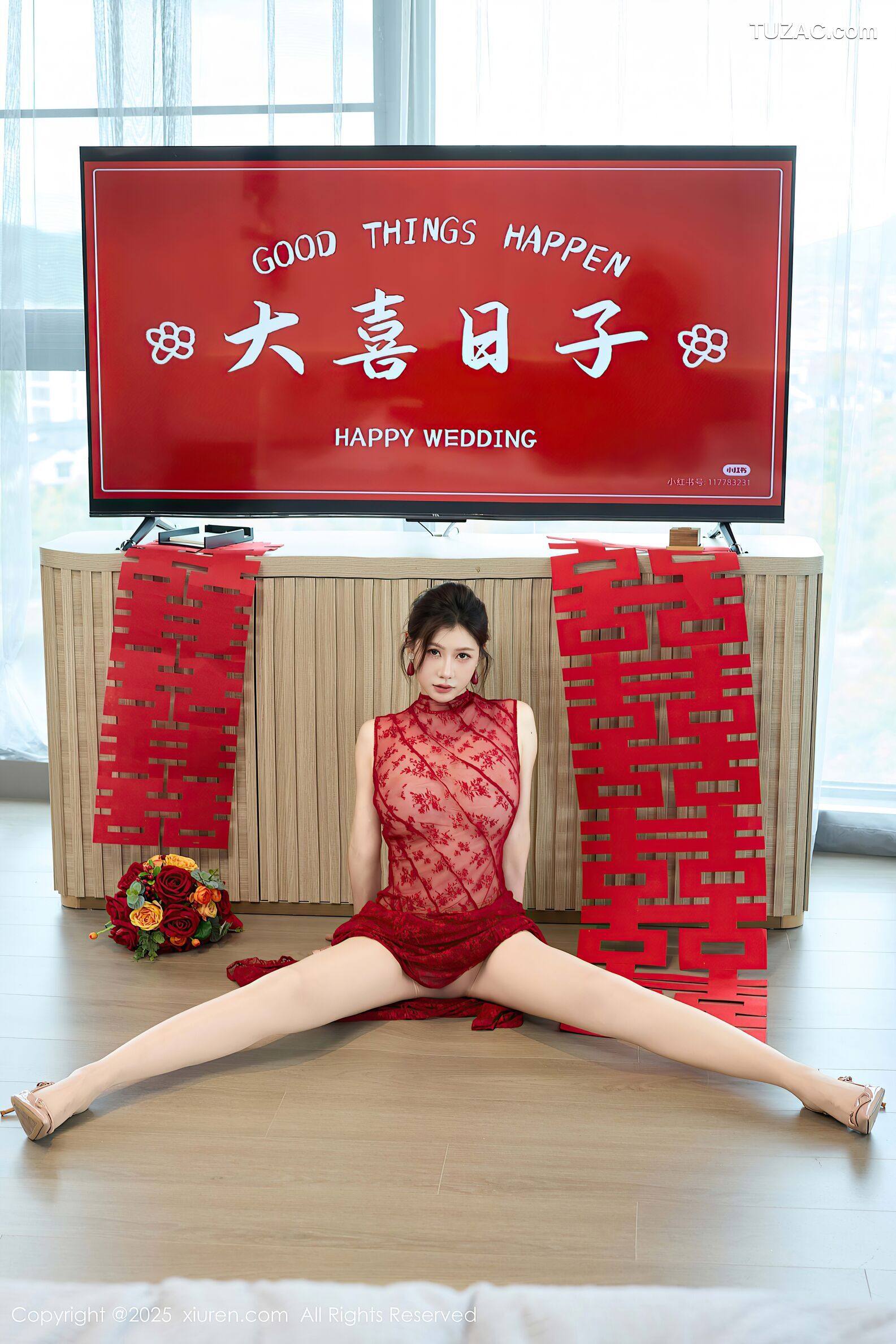 XiuRen秀人网-10578-尹甜甜-红色透视新娘装爆乳-2025.07.24