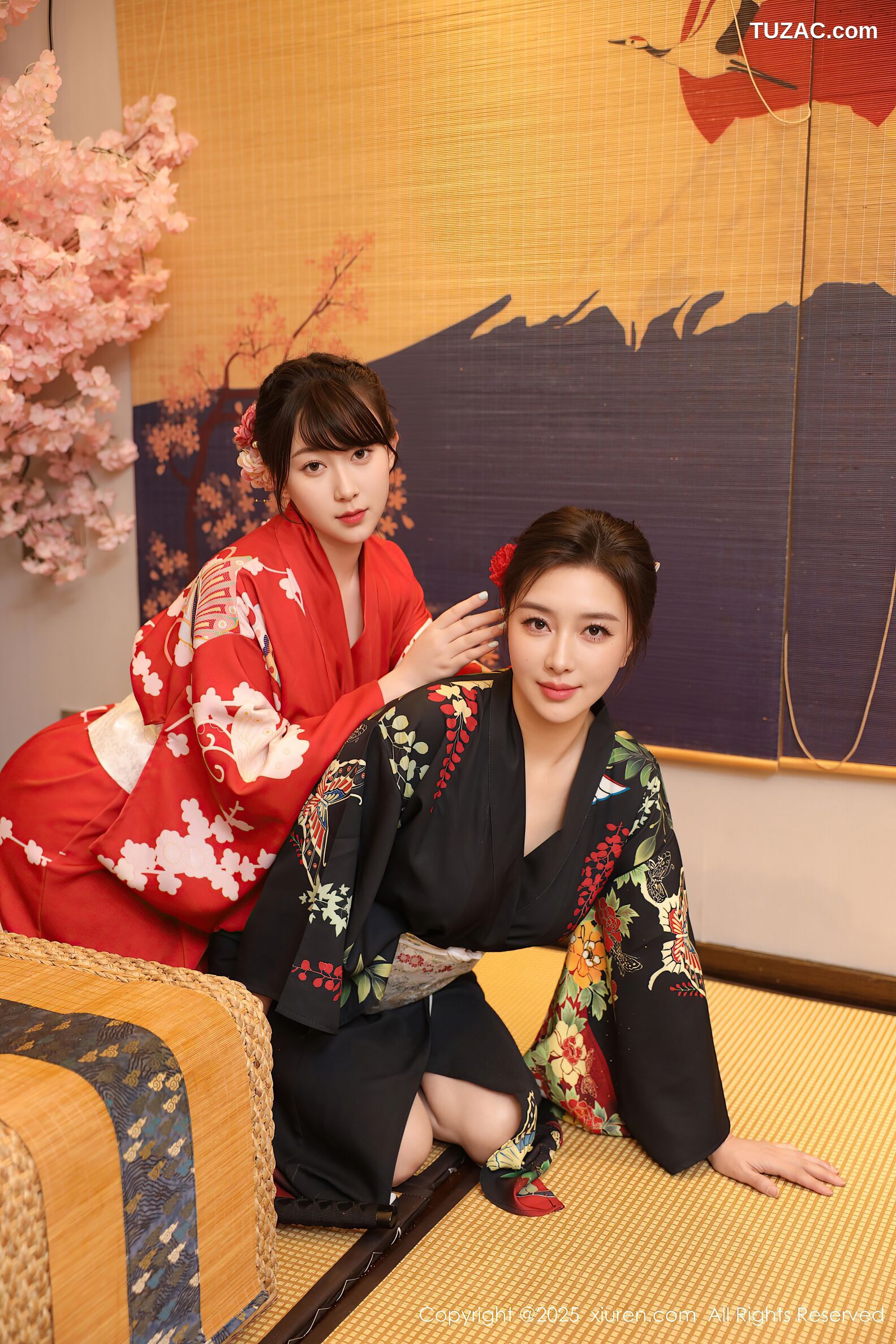 XiuRen秀人网-10627-苏一诺-黑色和服红色内衣-2025.08.07