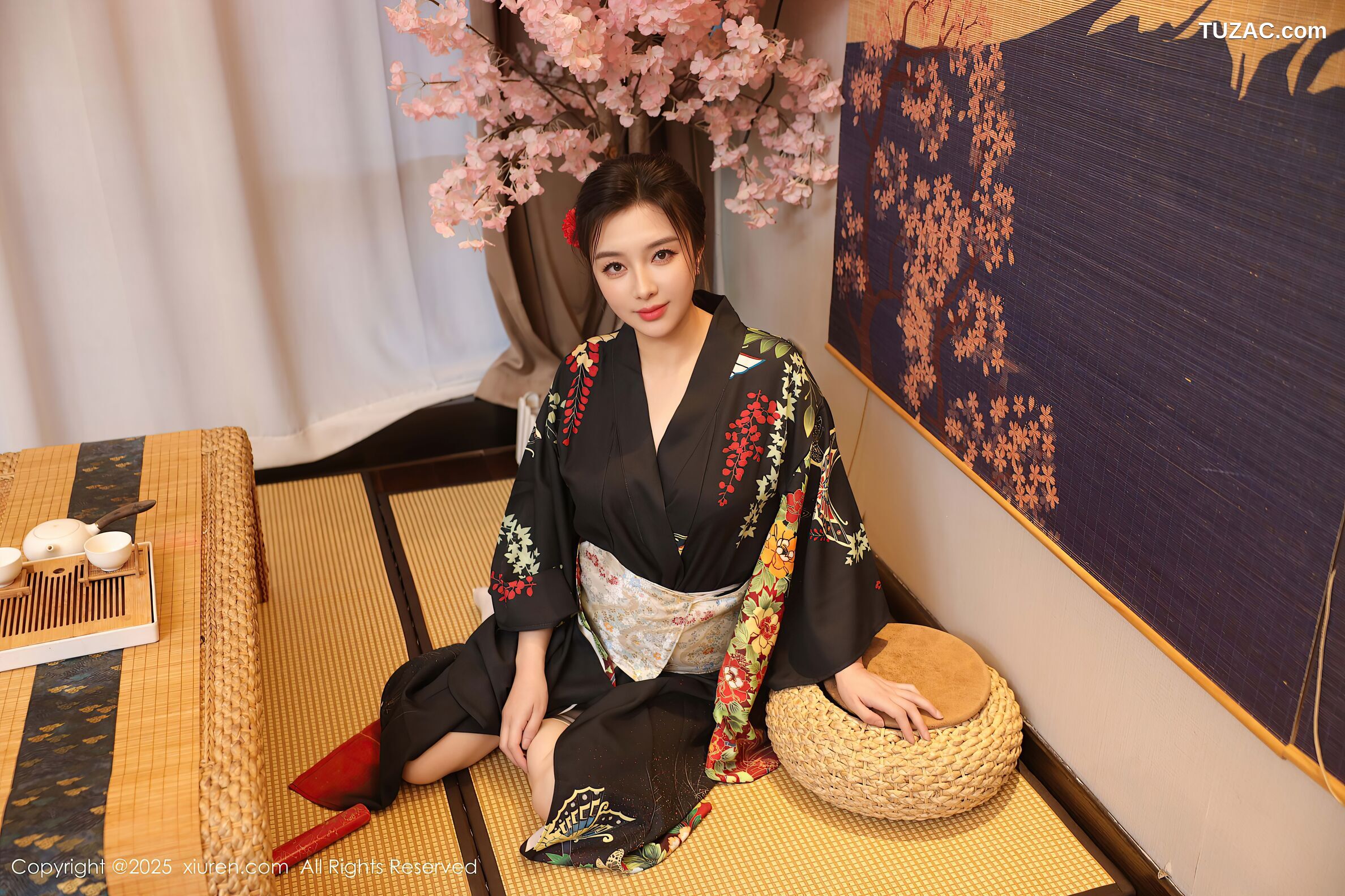 XiuRen秀人网-10627-苏一诺-黑色和服红色内衣-2025.08.07