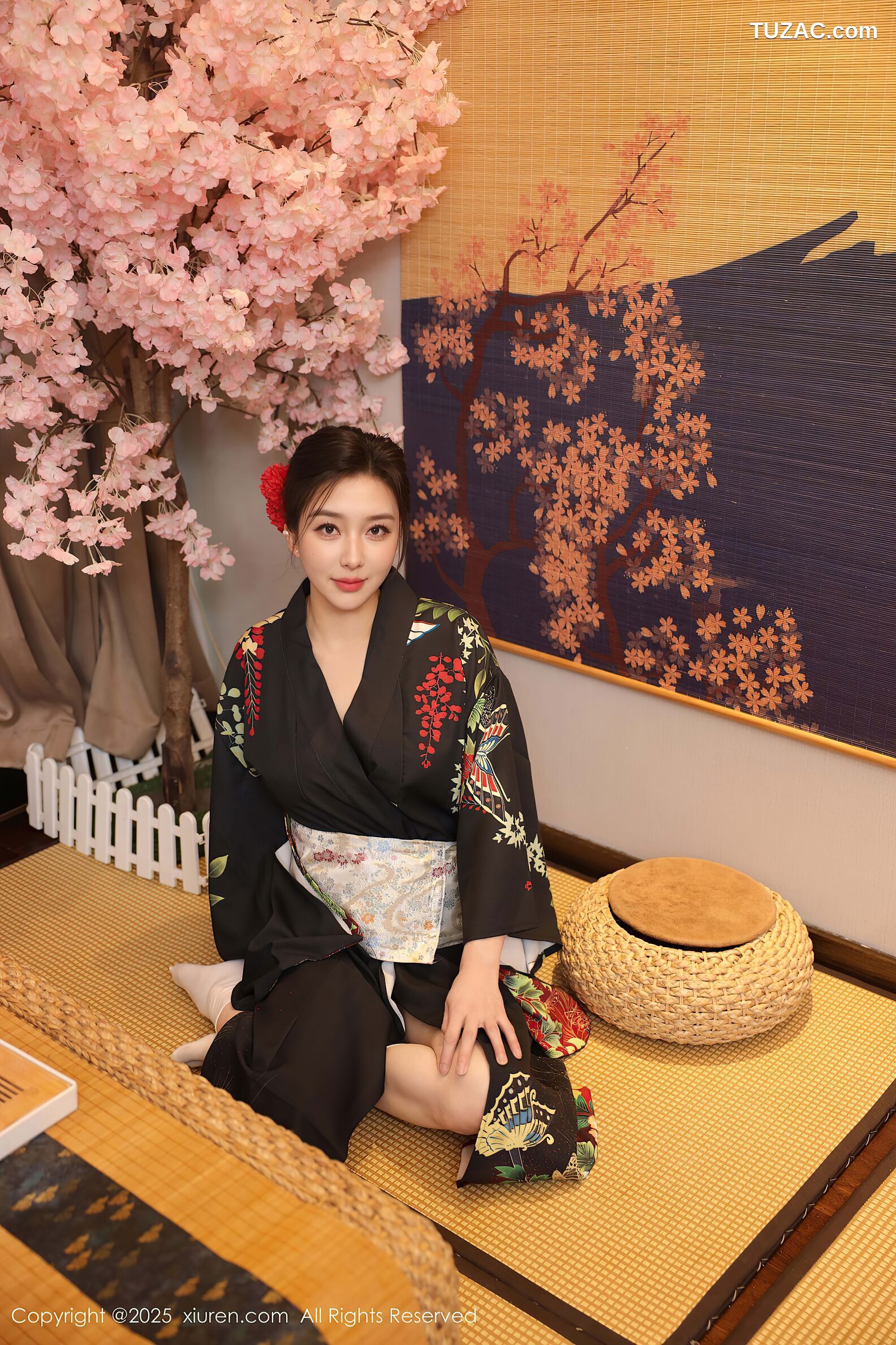 XiuRen秀人网-10627-苏一诺-黑色和服红色内衣-2025.08.07