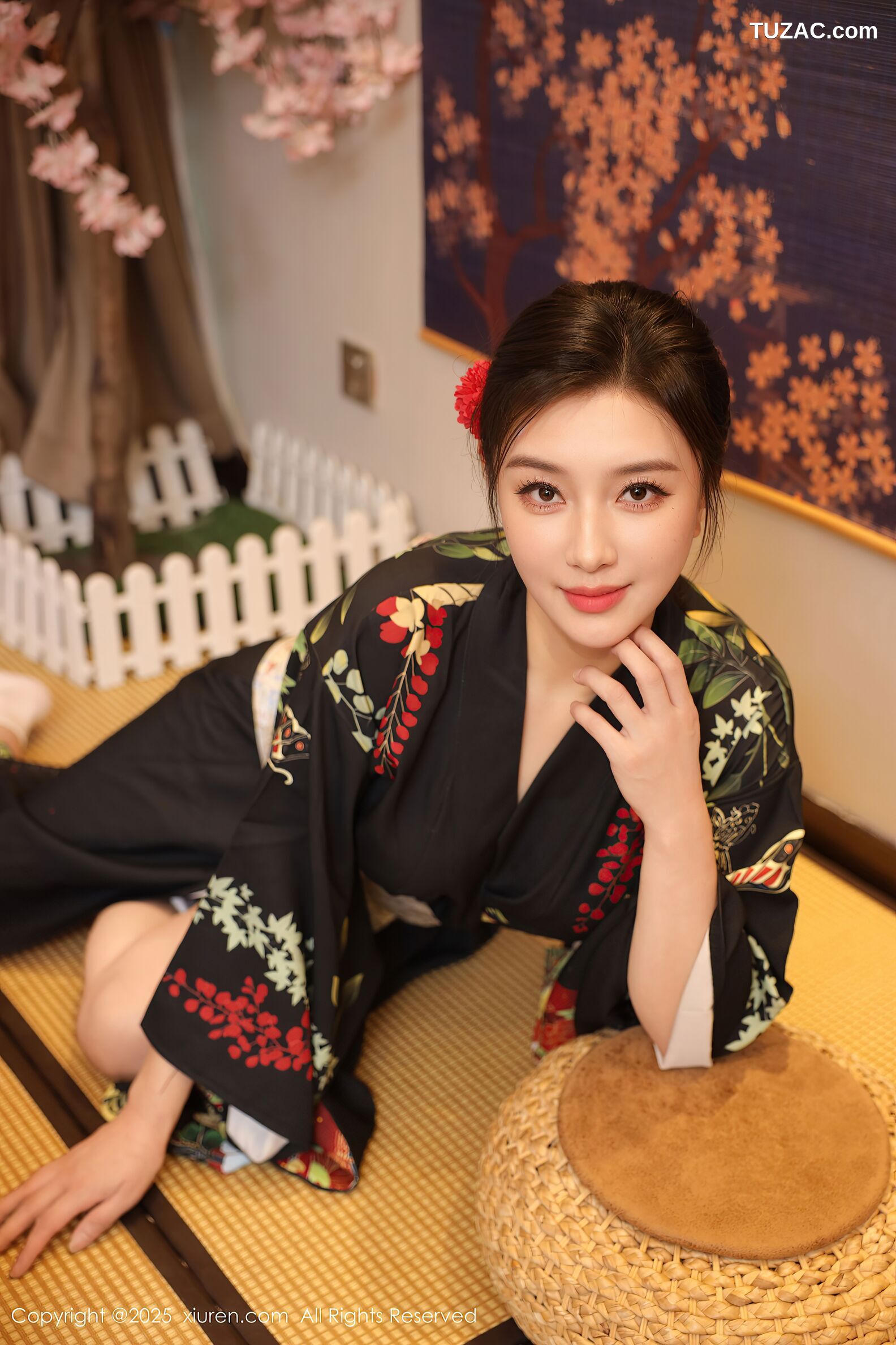 XiuRen秀人网-10627-苏一诺-黑色和服红色内衣-2025.08.07