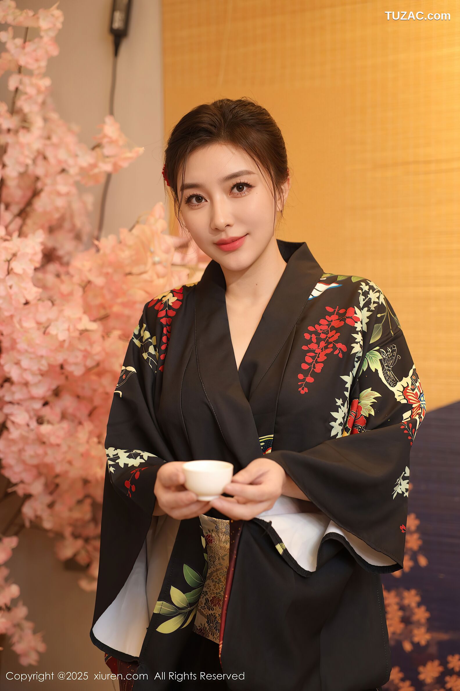 XiuRen秀人网-10627-苏一诺-黑色和服红色内衣-2025.08.07