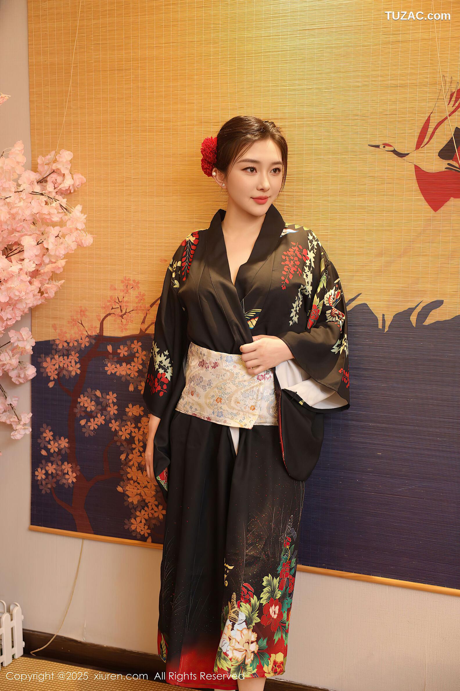 XiuRen秀人网-10627-苏一诺-黑色和服红色内衣-2025.08.07