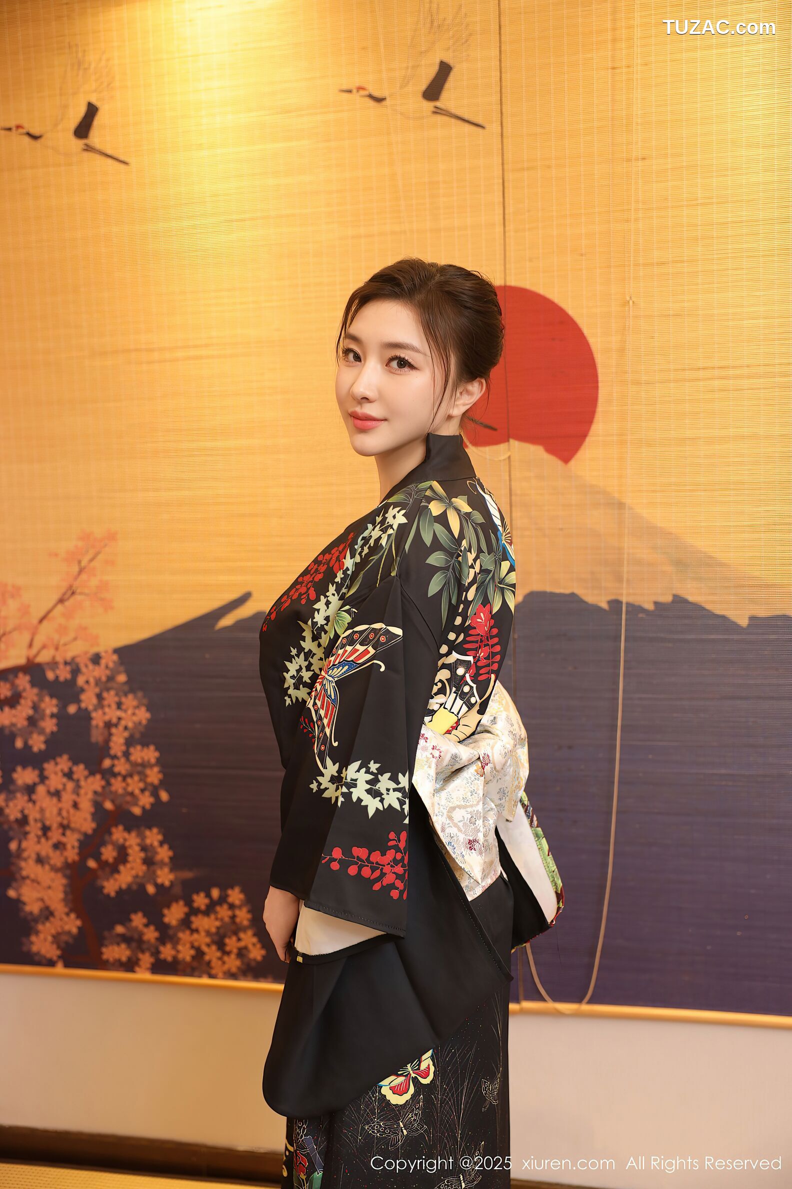 XiuRen秀人网-10627-苏一诺-黑色和服红色内衣-2025.08.07