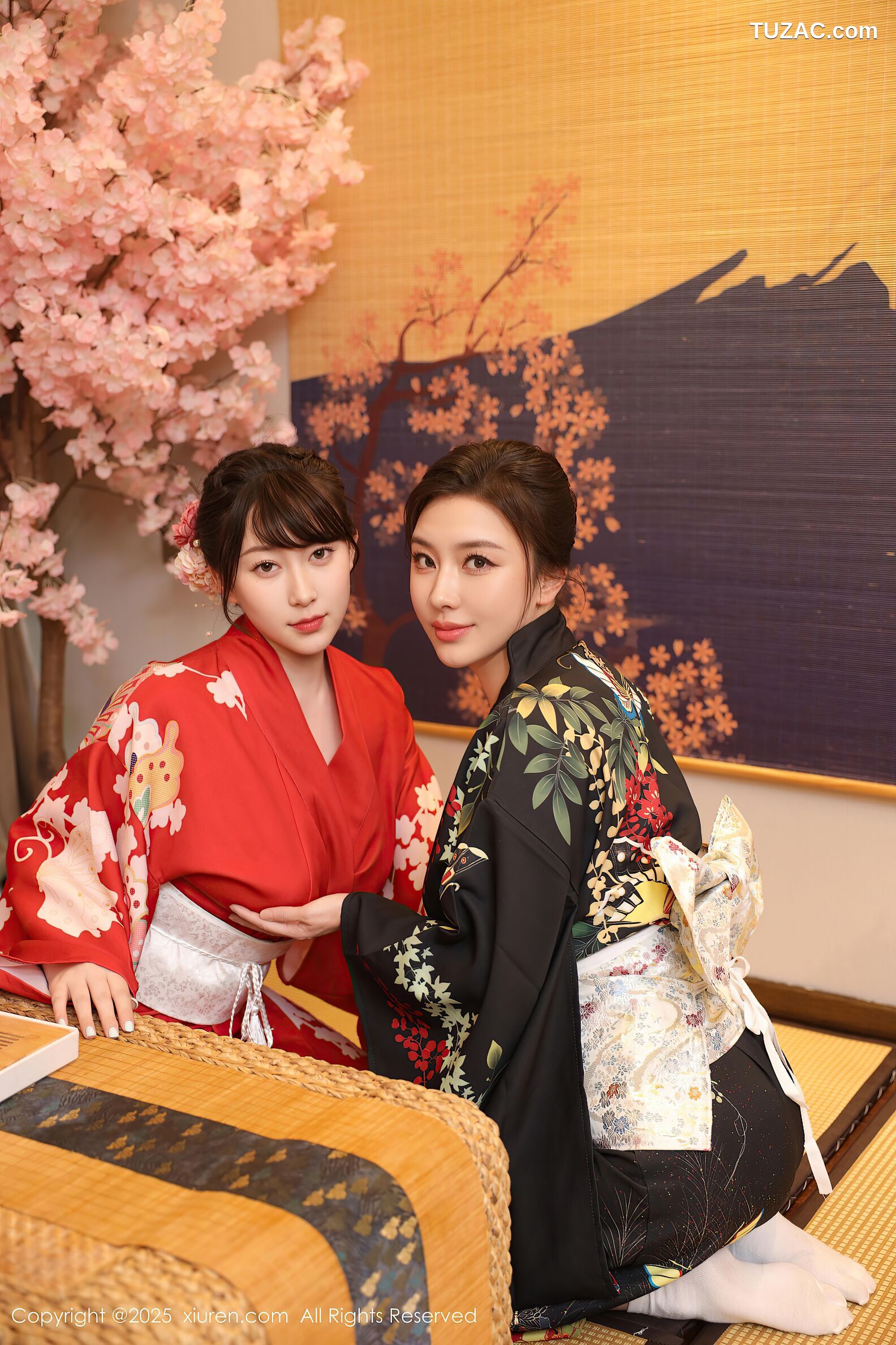XiuRen秀人网-10627-苏一诺-黑色和服红色内衣-2025.08.07