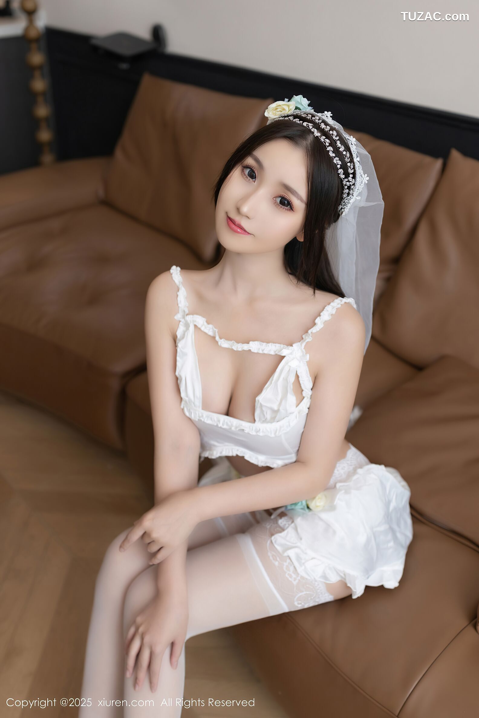 XiuRen秀人网-10644-杏子Yada-白色头纱情趣蕾丝内衣-2025.08.13