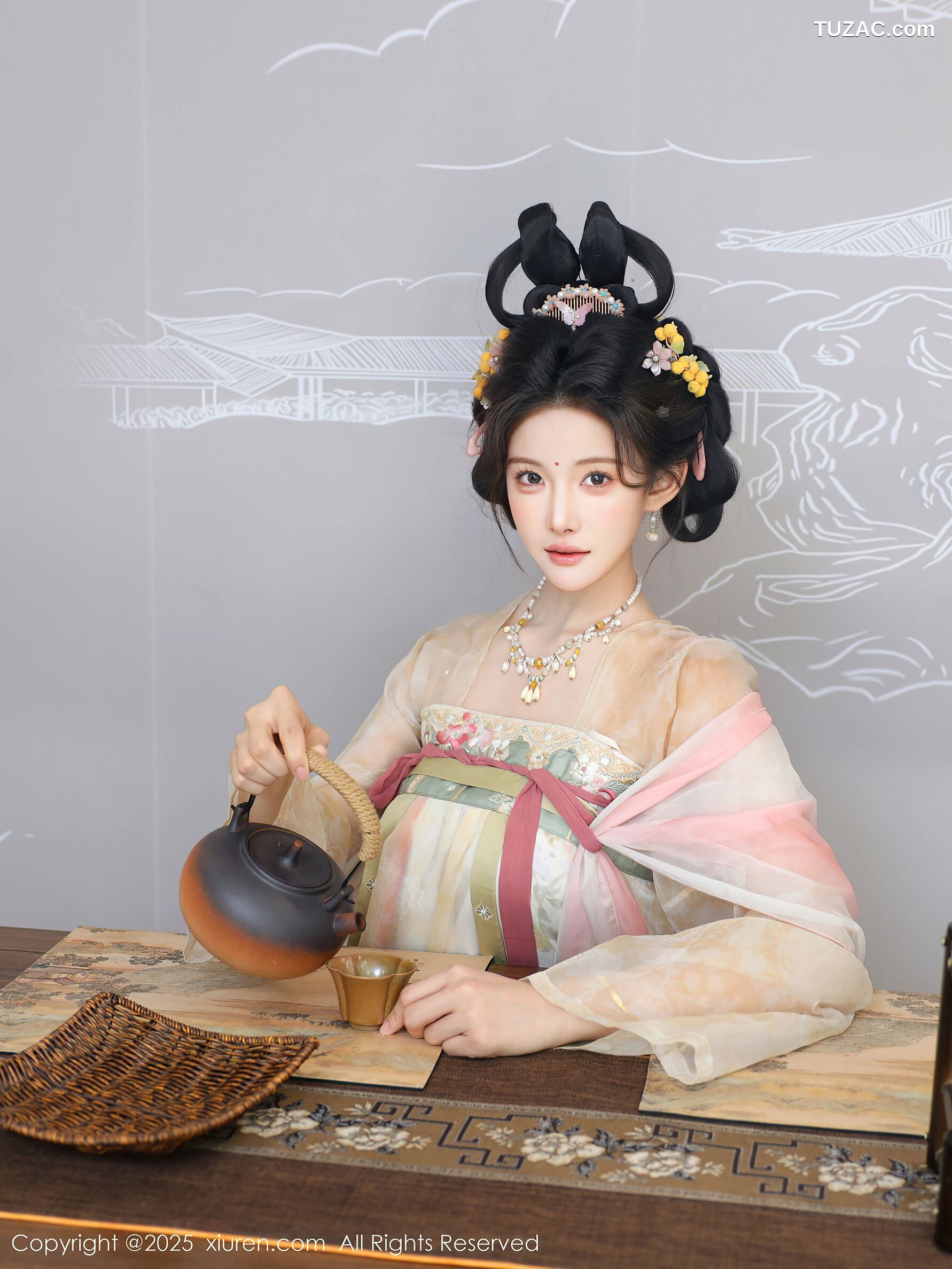 XiuRen秀人网-10645-梨霜儿-浅色古风汉服茶道-2025.08.13