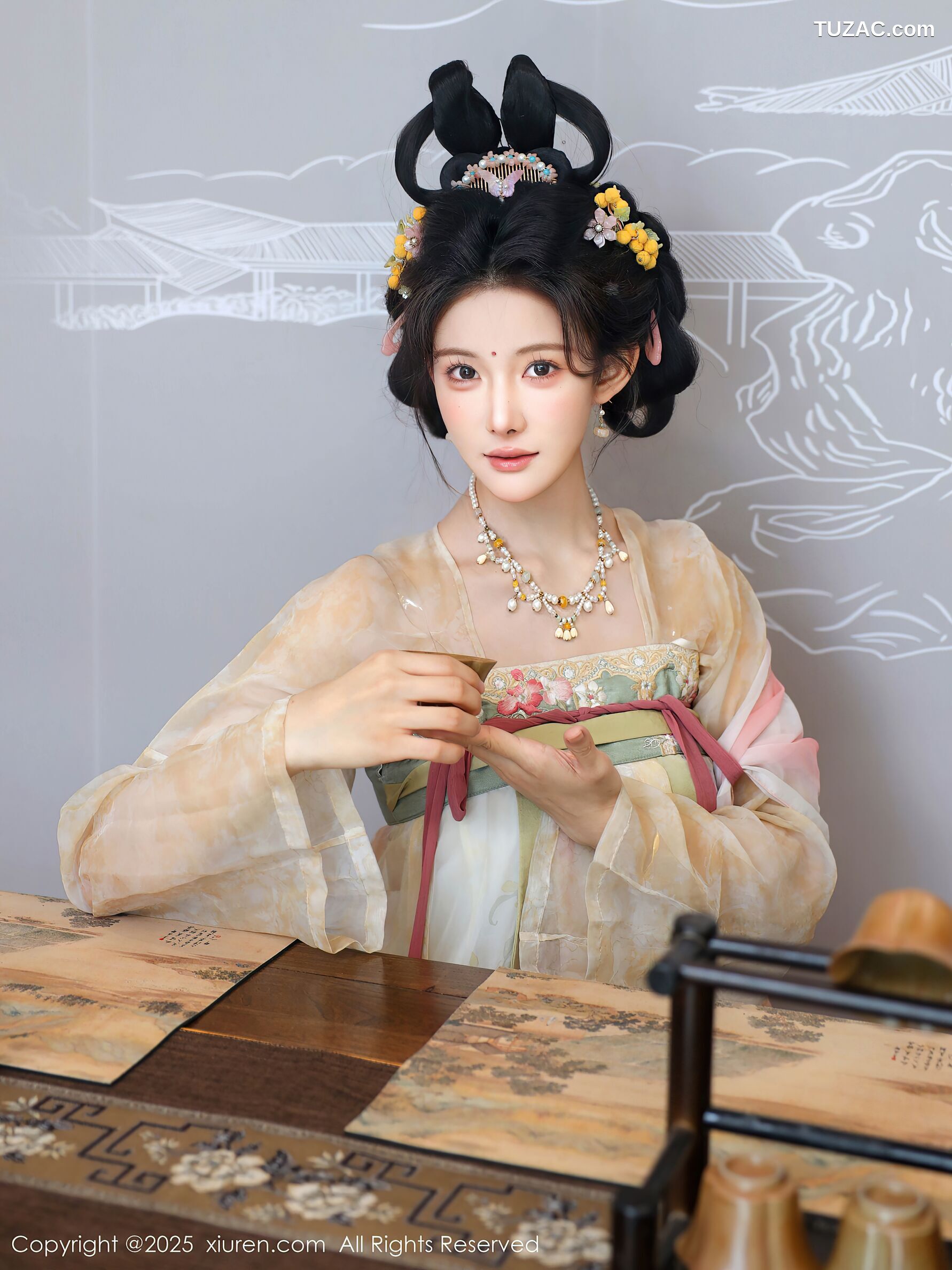 XiuRen秀人网-10645-梨霜儿-浅色古风汉服茶道-2025.08.13