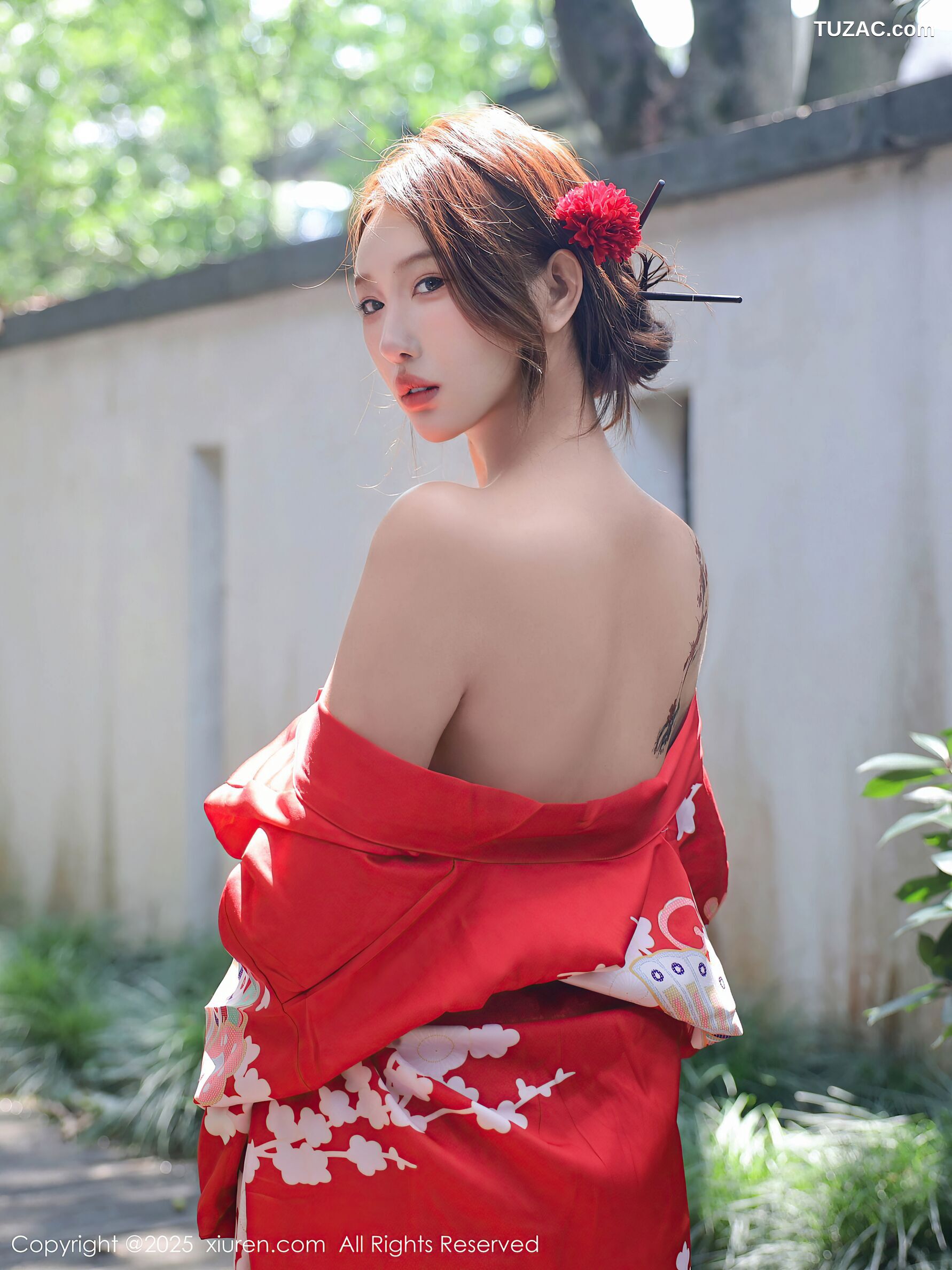 XiuRen秀人网-10683-金允希-Yuki-性感红色和服女剑手爆乳-2025.08.22