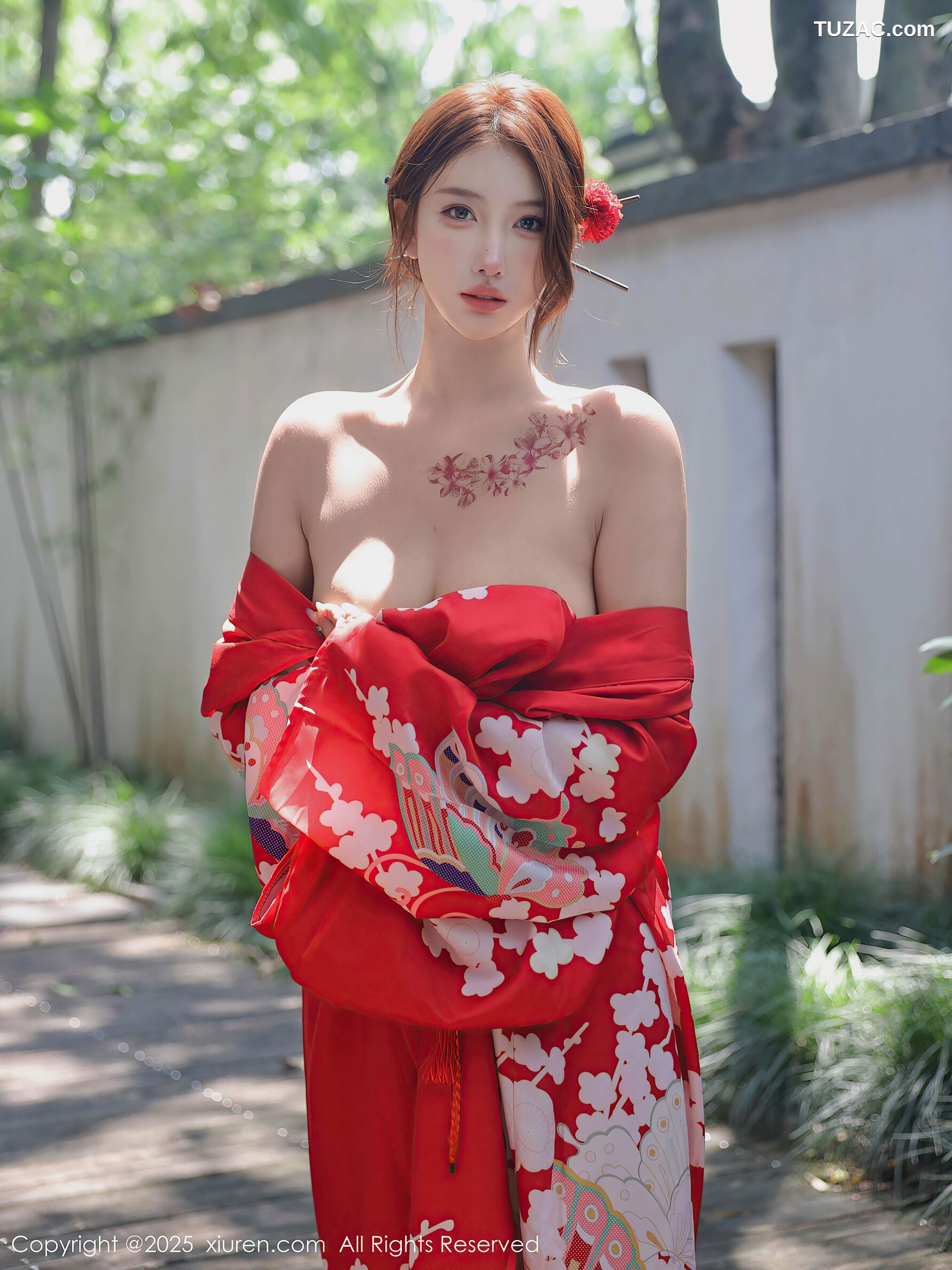 XiuRen秀人网-10683-金允希-Yuki-性感红色和服女剑手爆乳-2025.08.22