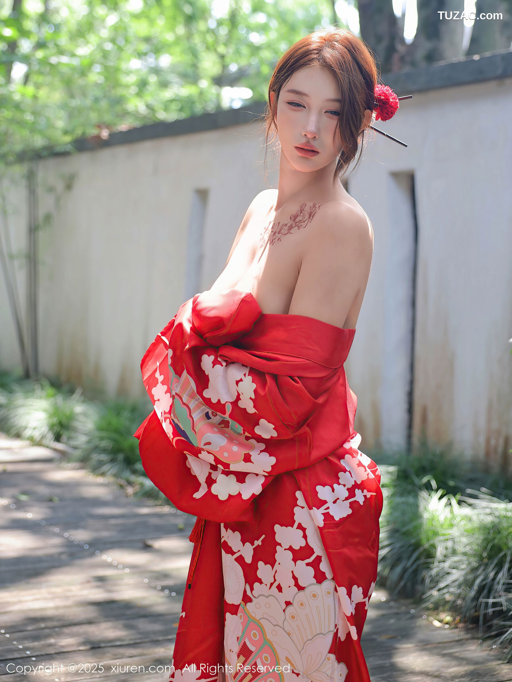 XiuRen秀人网-10683-金允希-Yuki-性感红色和服女剑手爆乳-2025.08.22