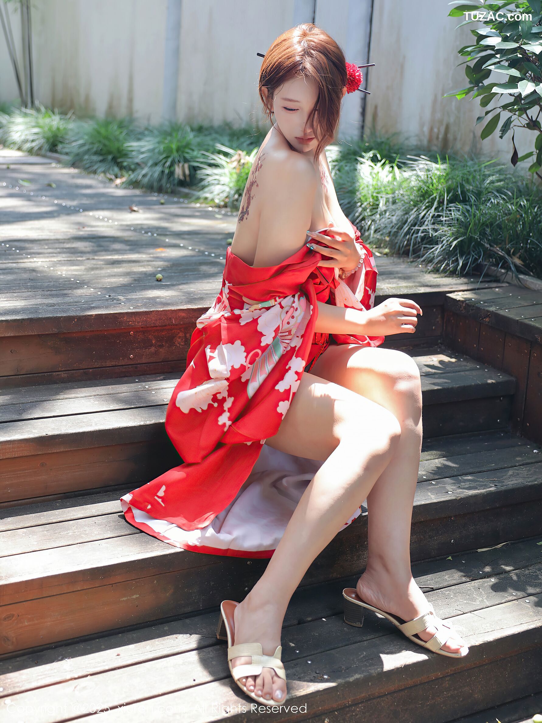 XiuRen秀人网-10683-金允希-Yuki-性感红色和服女剑手爆乳-2025.08.22