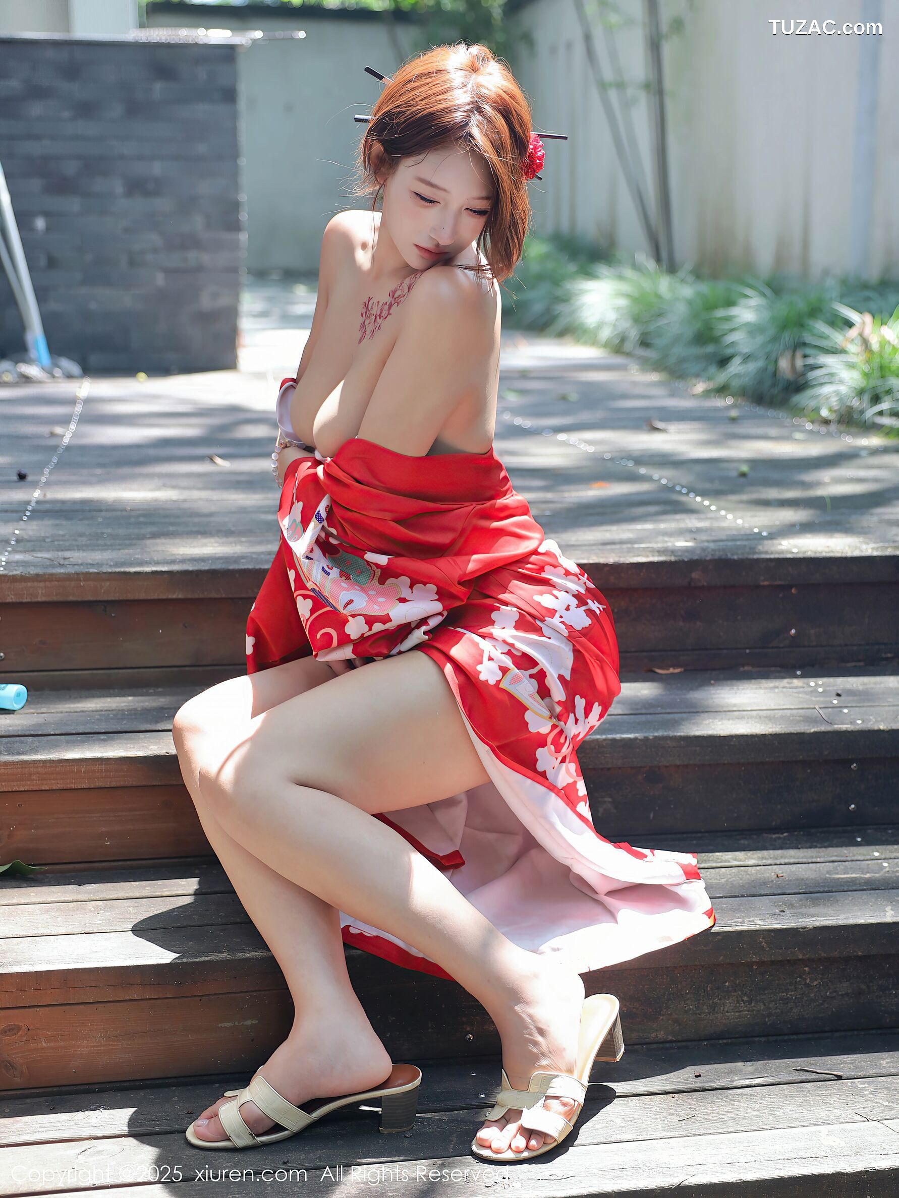 XiuRen秀人网-10683-金允希-Yuki-性感红色和服女剑手爆乳-2025.08.22
