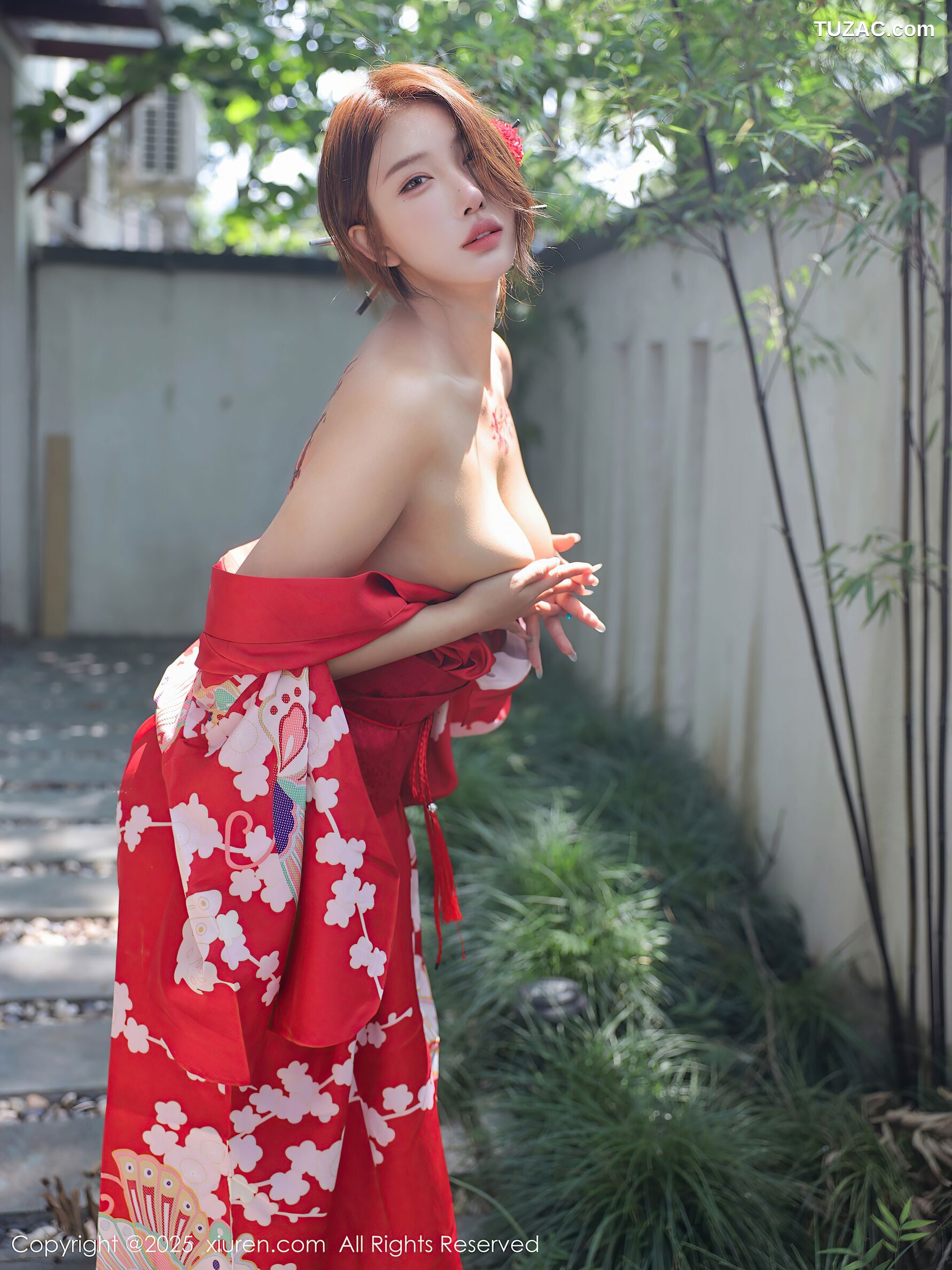 XiuRen秀人网-10683-金允希-Yuki-性感红色和服女剑手爆乳-2025.08.22