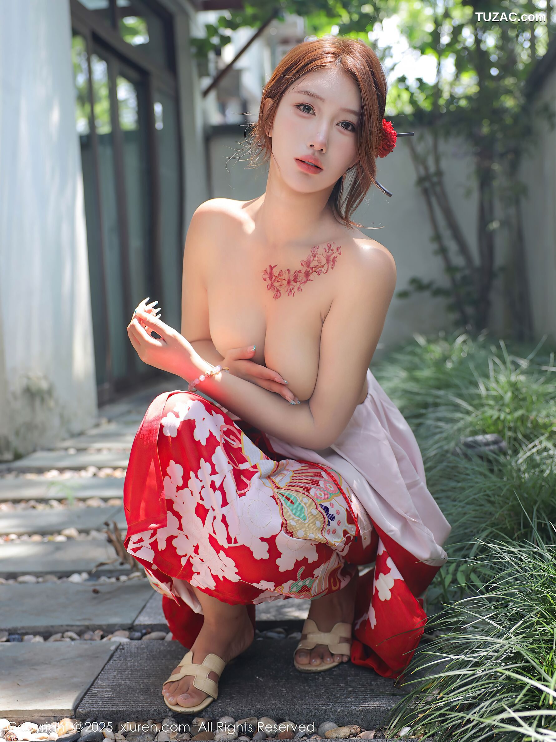 XiuRen秀人网-10683-金允希-Yuki-性感红色和服女剑手爆乳-2025.08.22
