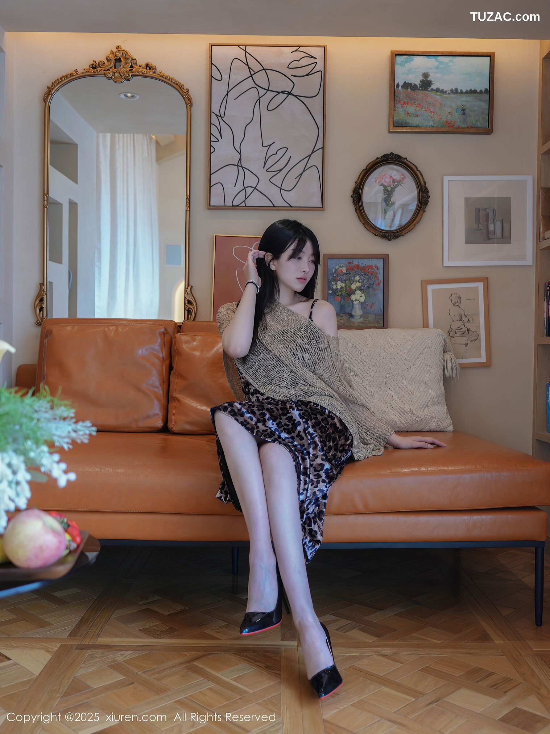 XiuRen秀人网-10698-白露lulu-碎花裙条纹泳装-2025.08.27