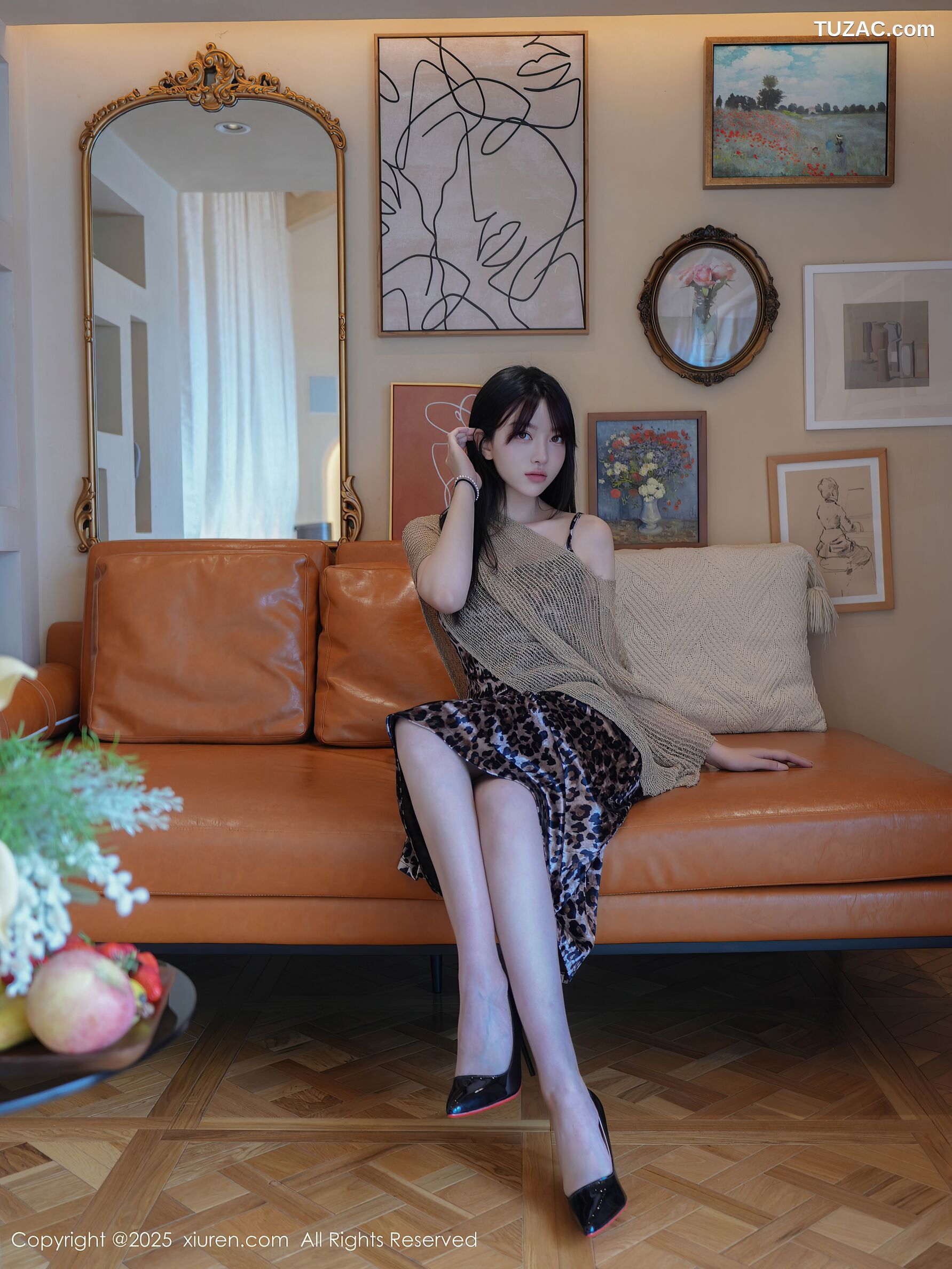 XiuRen秀人网-10698-白露lulu-碎花裙条纹泳装-2025.08.27