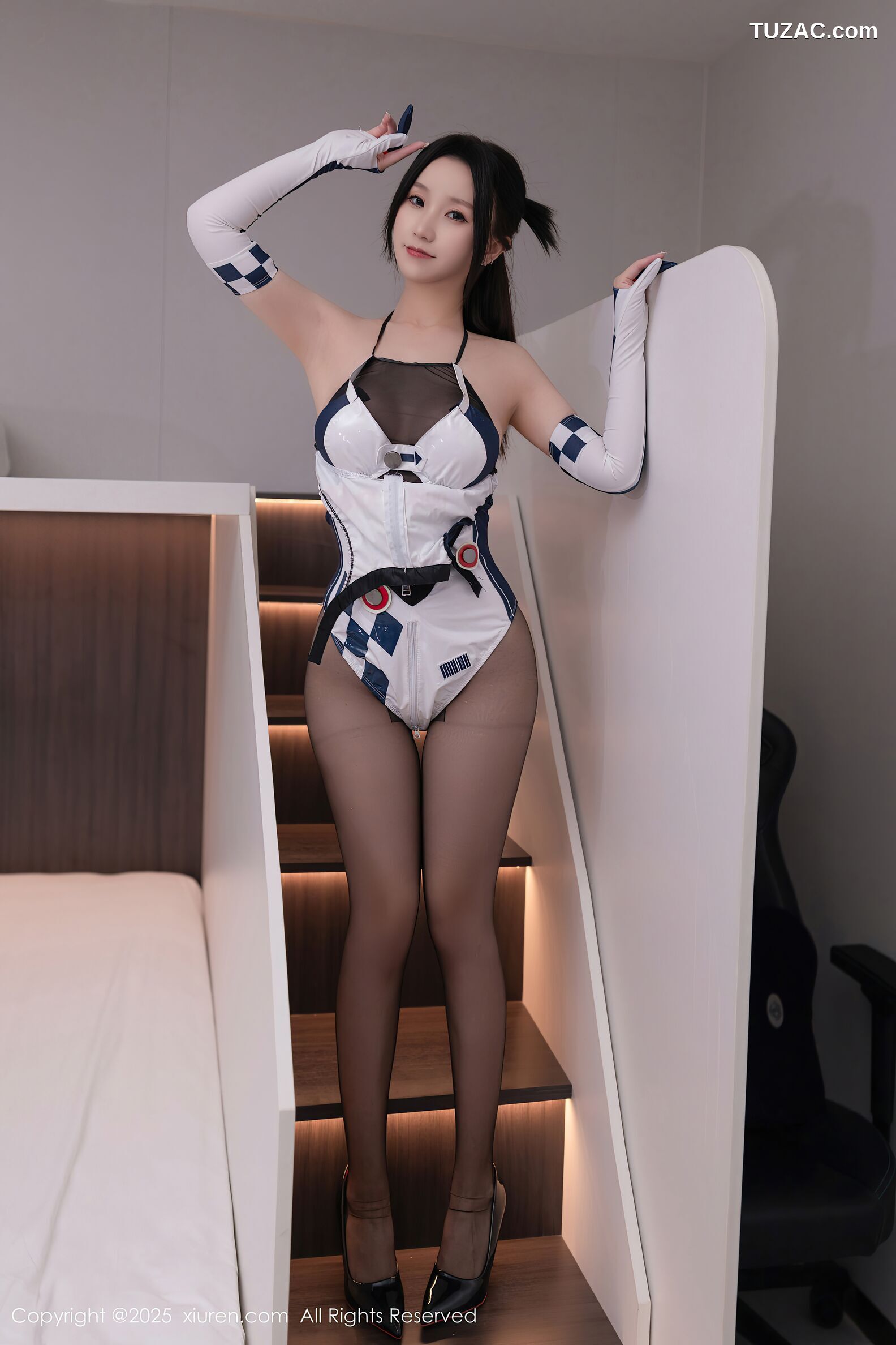 XiuRen秀人网-10723-杏子Yada-性感cos黑白装黑丝-2025.09.03