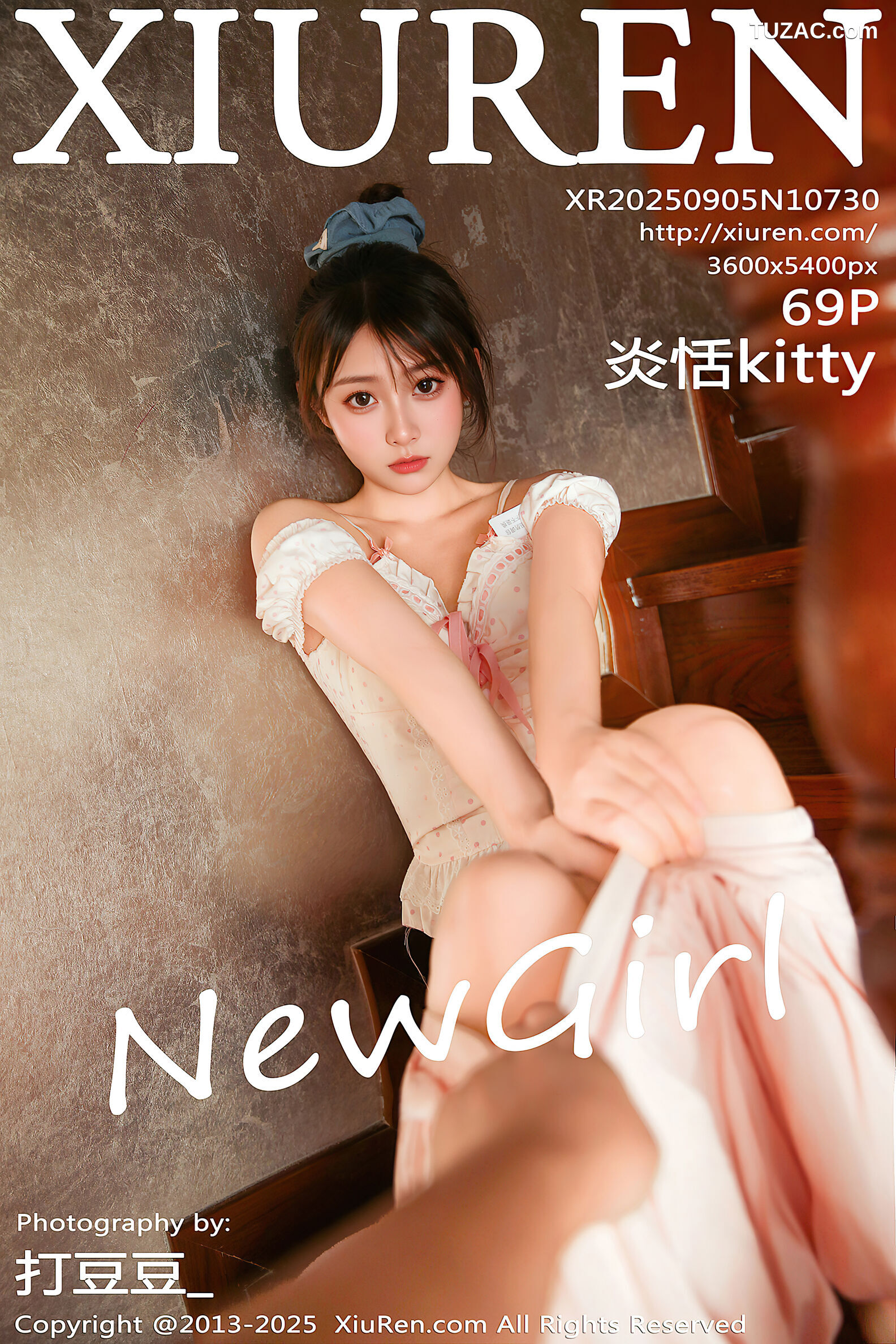 XiuRen秀人网-10730-炎恬kitty-白色吊带少女短裙香肩-2025.09.05