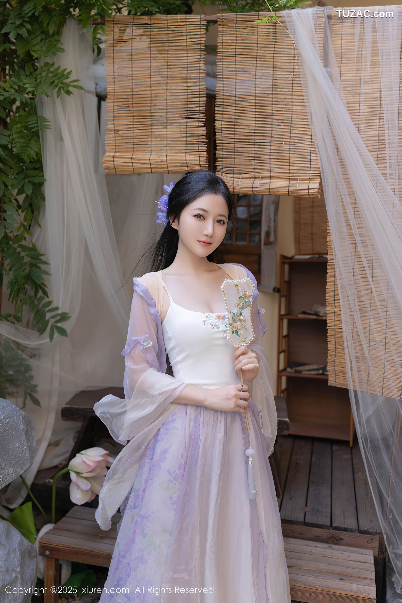 XiuRen秀人网-10737-鱼子酱Fish-古风淡紫纱裙-2025.09.05