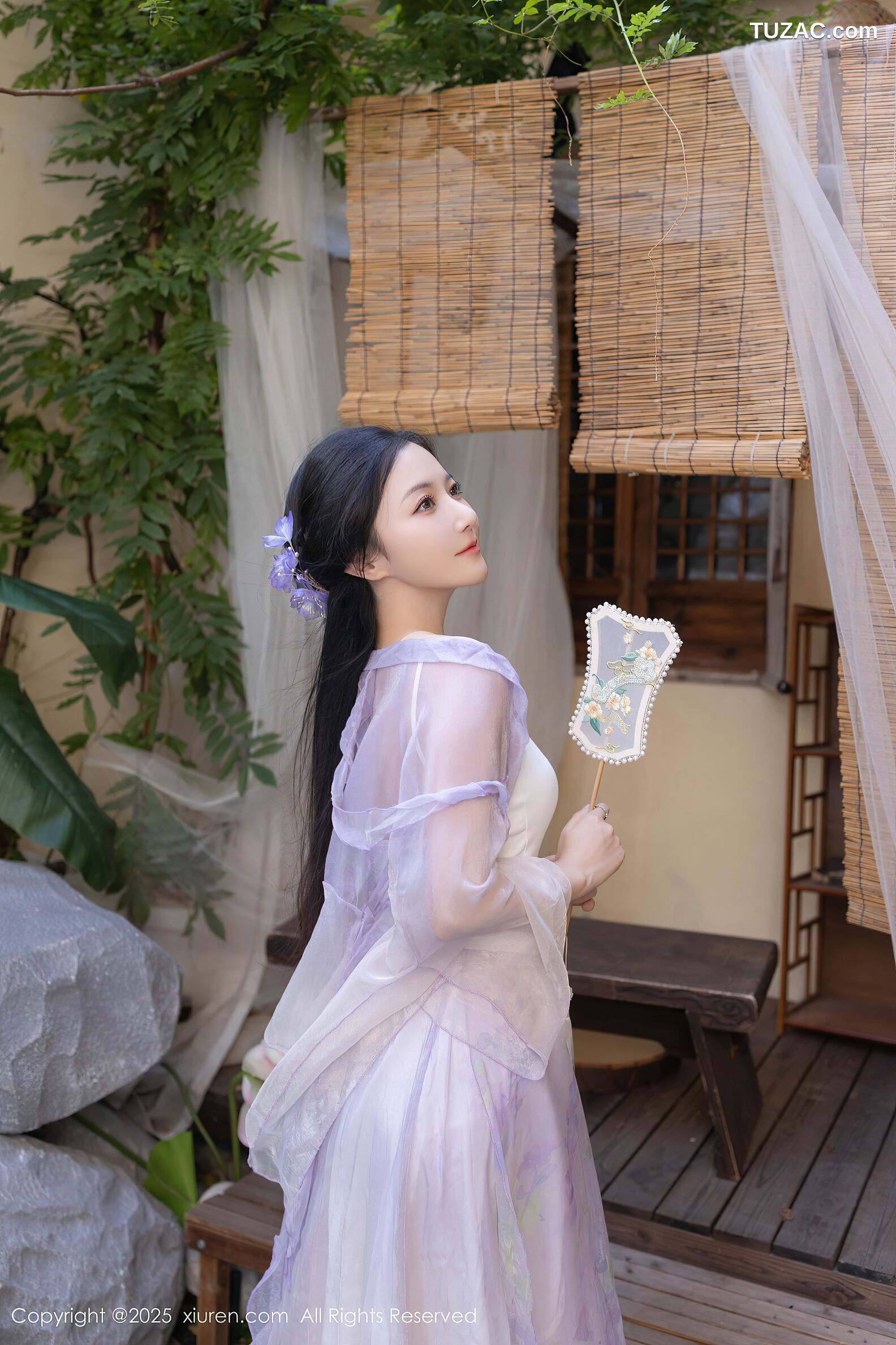 XiuRen秀人网-10737-鱼子酱Fish-古风淡紫纱裙-2025.09.05