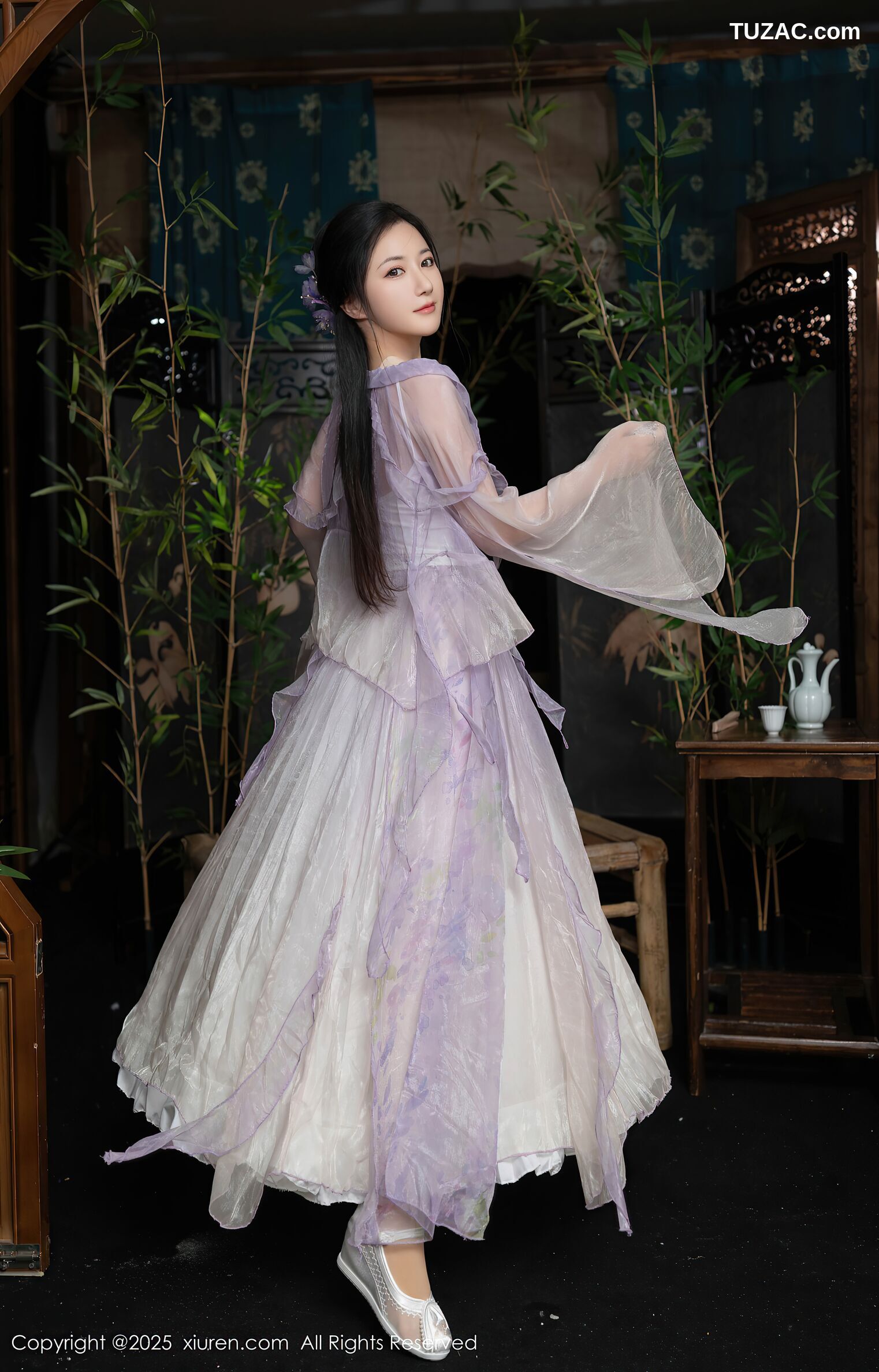 XiuRen秀人网-10737-鱼子酱Fish-古风淡紫纱裙-2025.09.05