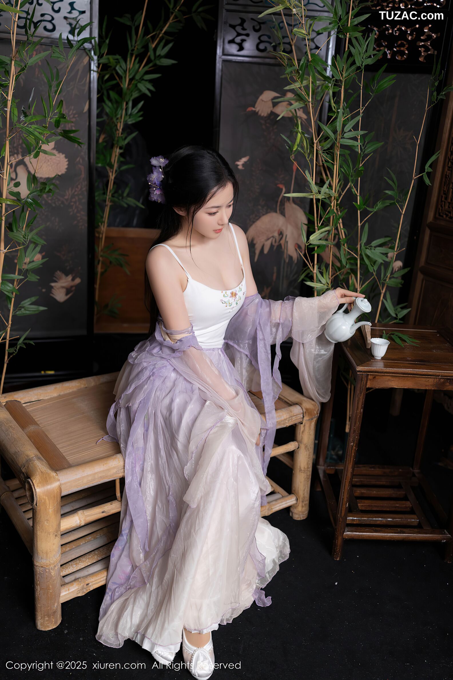XiuRen秀人网-10737-鱼子酱Fish-古风淡紫纱裙-2025.09.05