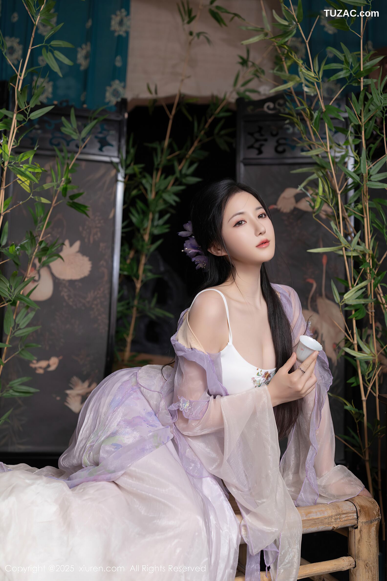 XiuRen秀人网-10737-鱼子酱Fish-古风淡紫纱裙-2025.09.05