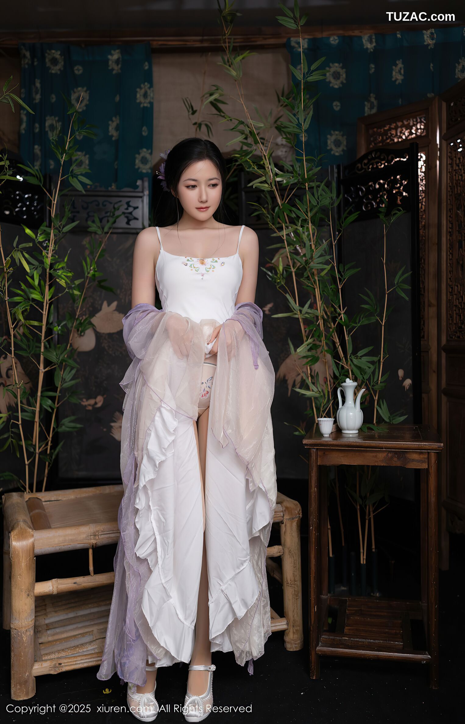 XiuRen秀人网-10737-鱼子酱Fish-古风淡紫纱裙-2025.09.05