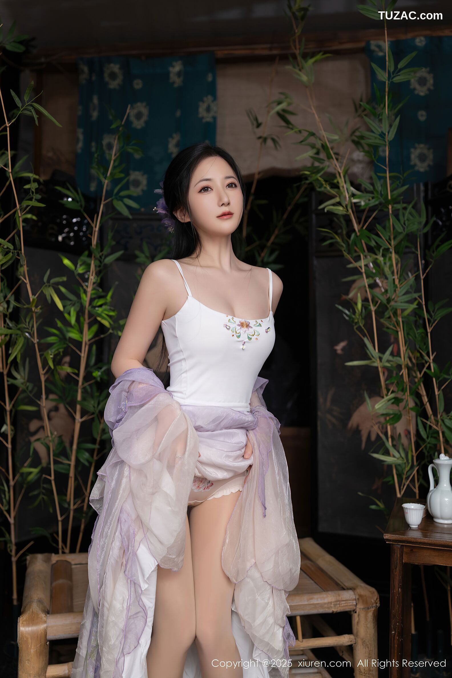 XiuRen秀人网-10737-鱼子酱Fish-古风淡紫纱裙-2025.09.05