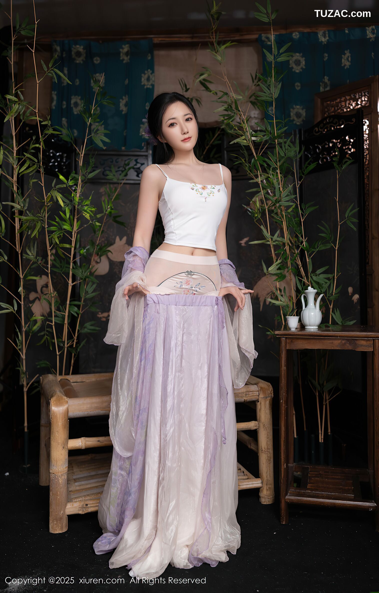 XiuRen秀人网-10737-鱼子酱Fish-古风淡紫纱裙-2025.09.05