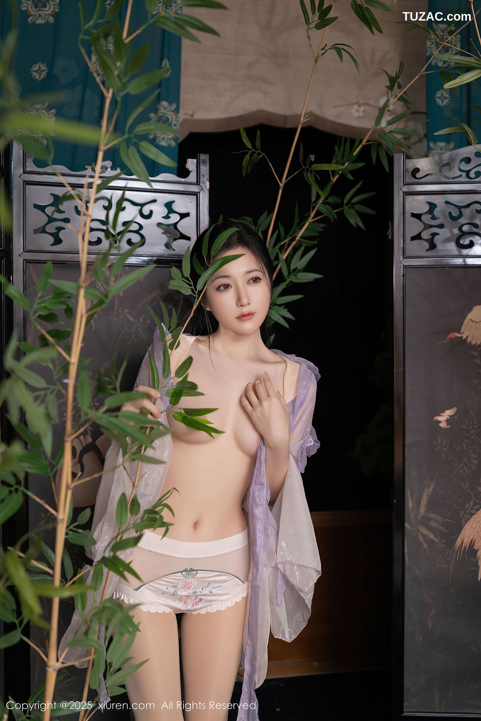 XiuRen秀人网-10737-鱼子酱Fish-古风淡紫纱裙-2025.09.05