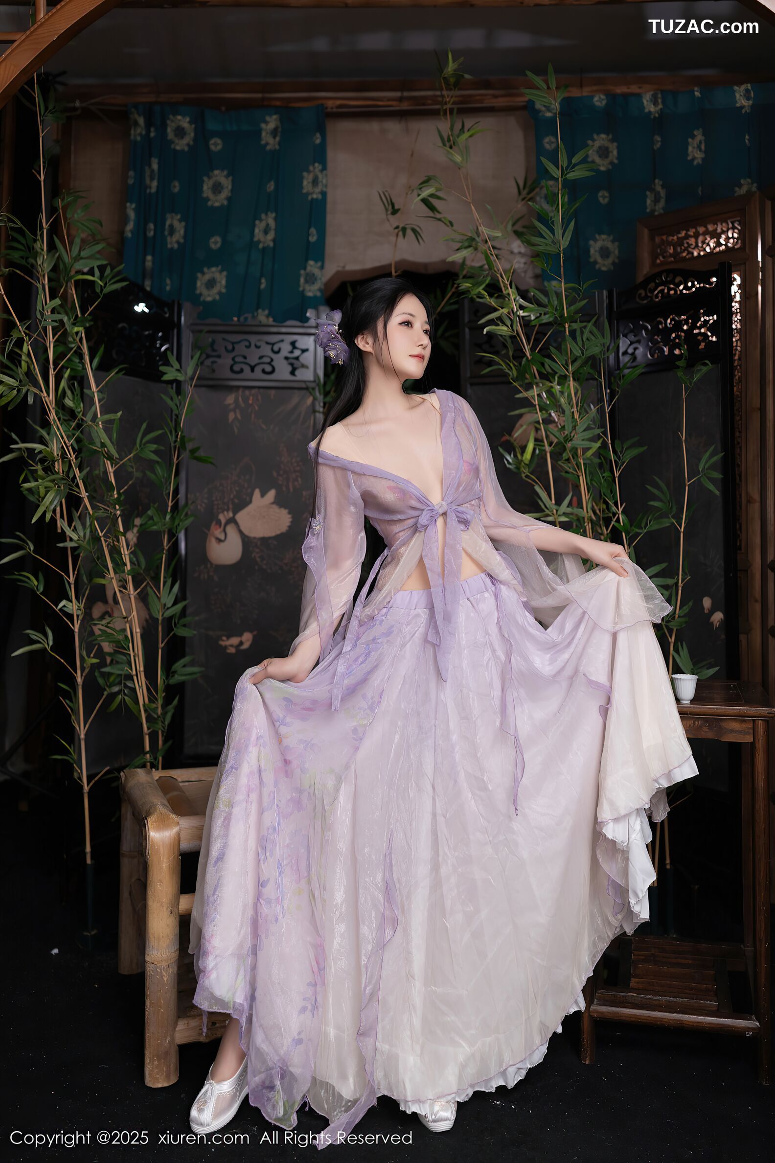 XiuRen秀人网-10737-鱼子酱Fish-古风淡紫纱裙-2025.09.05