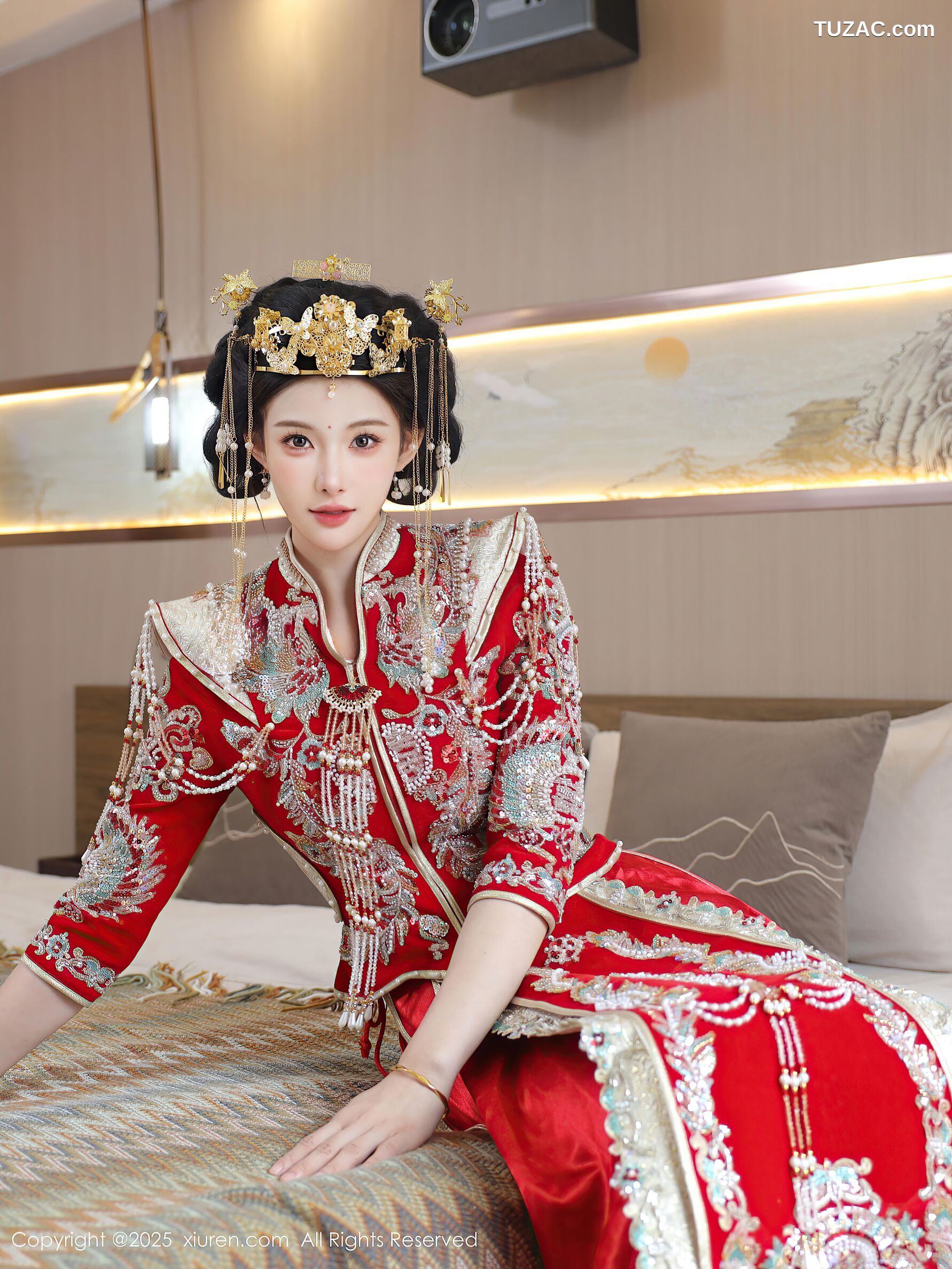 XiuRen秀人网-10742-梨霜儿-新娘红装红色内衣-2025.09.08